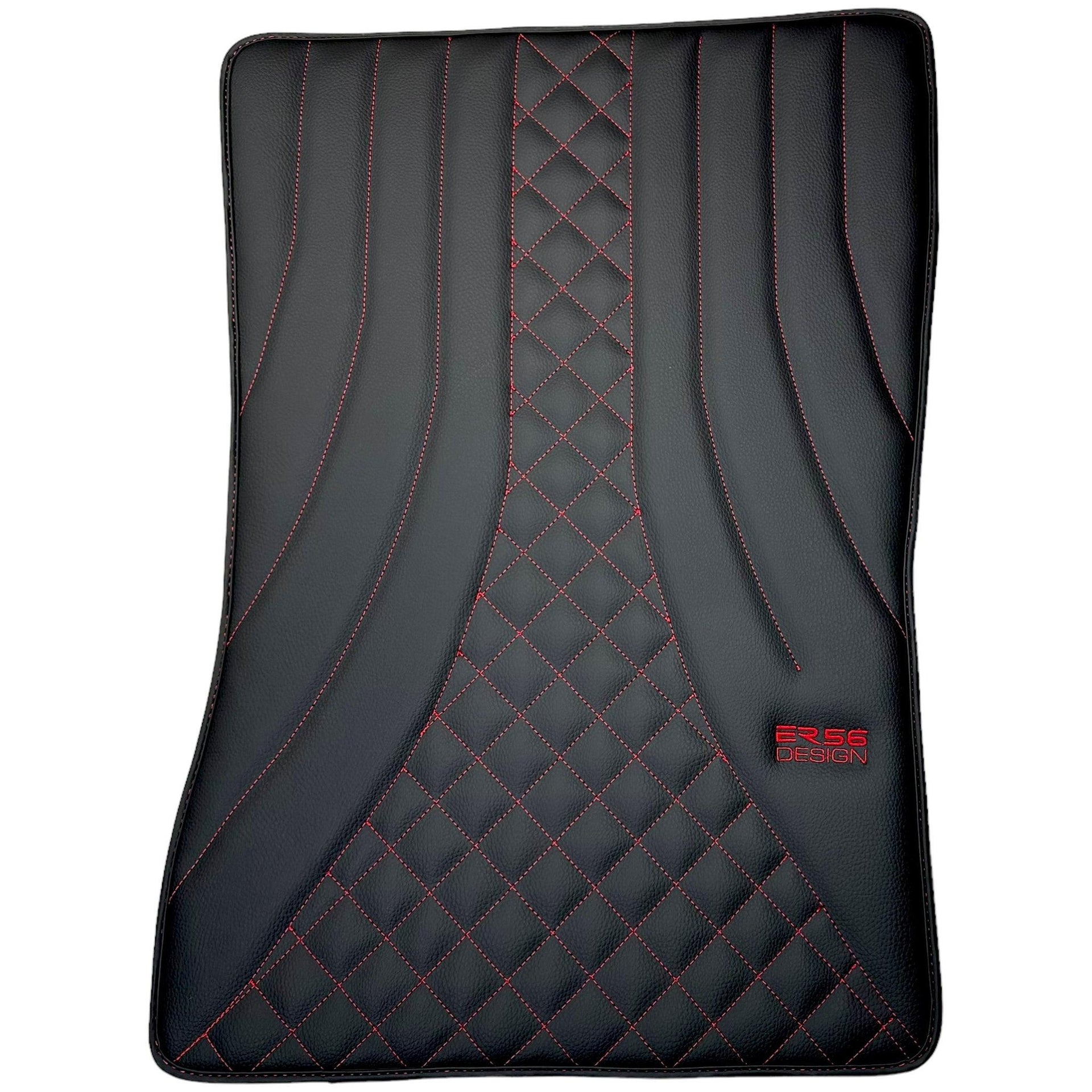 Black Leather Floor Mats for Mercedes-Benz G Class W463 (2008-2018) ER56 Design - AutoWin