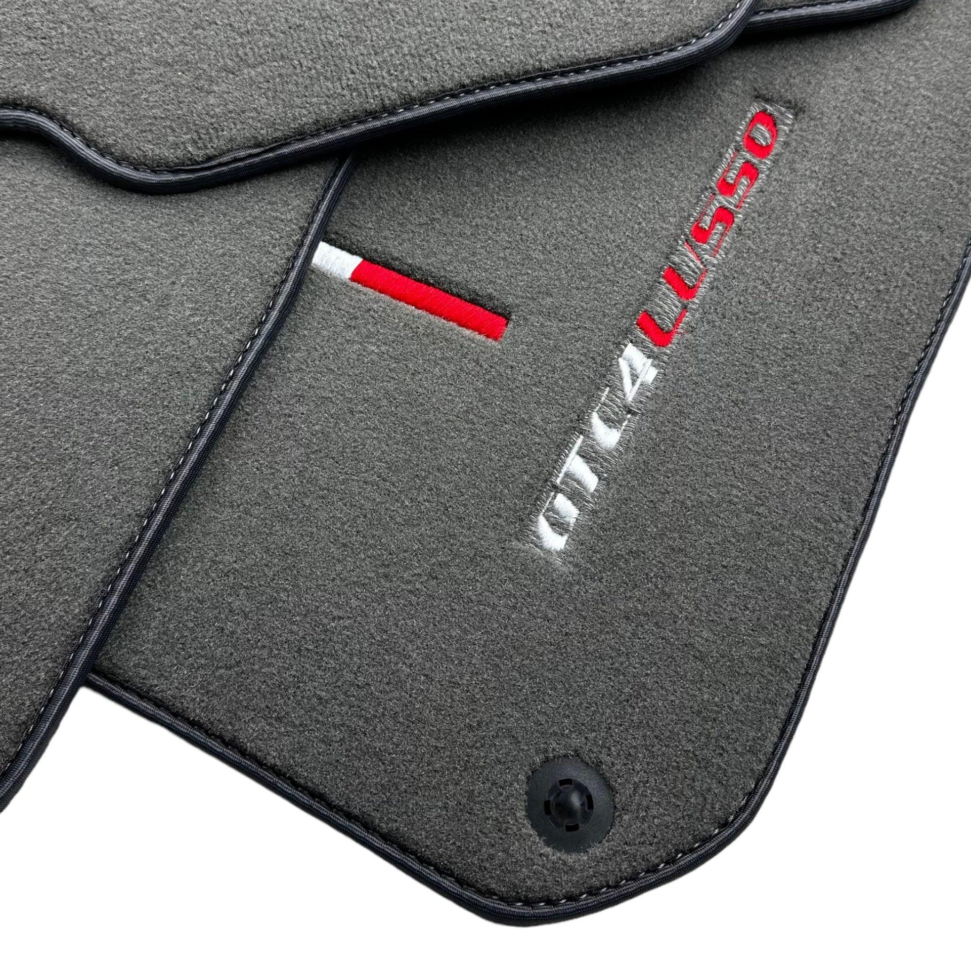 Gray Floor Mats For Ferrari GTC4 Lusso (2016-2023) Italian Edition - AutoWin