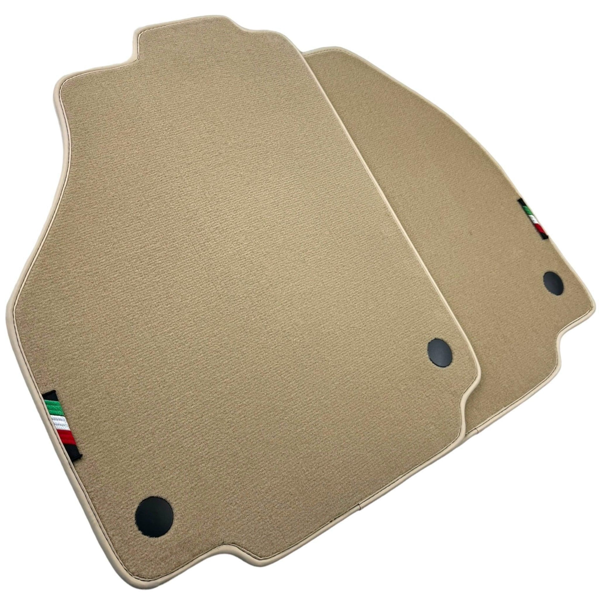 Beige Floor Mats for Ferrari 488 GTB (2016-2022) | Italian Edition - AutoWin