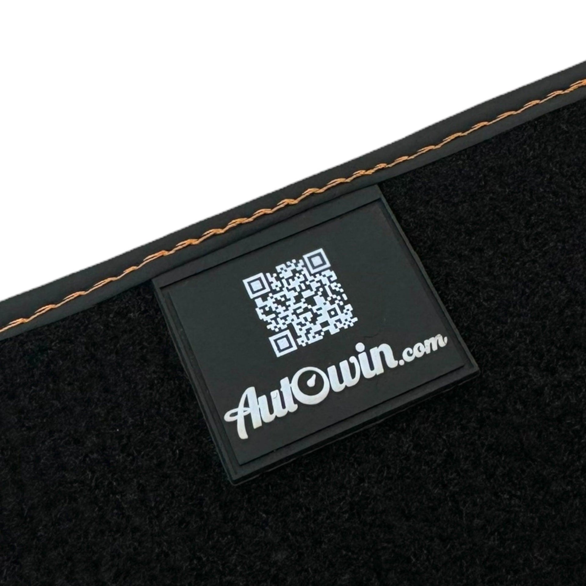 Black Floor Mats for Lamborghini Aventador SV | Orange Edition - AutoWin