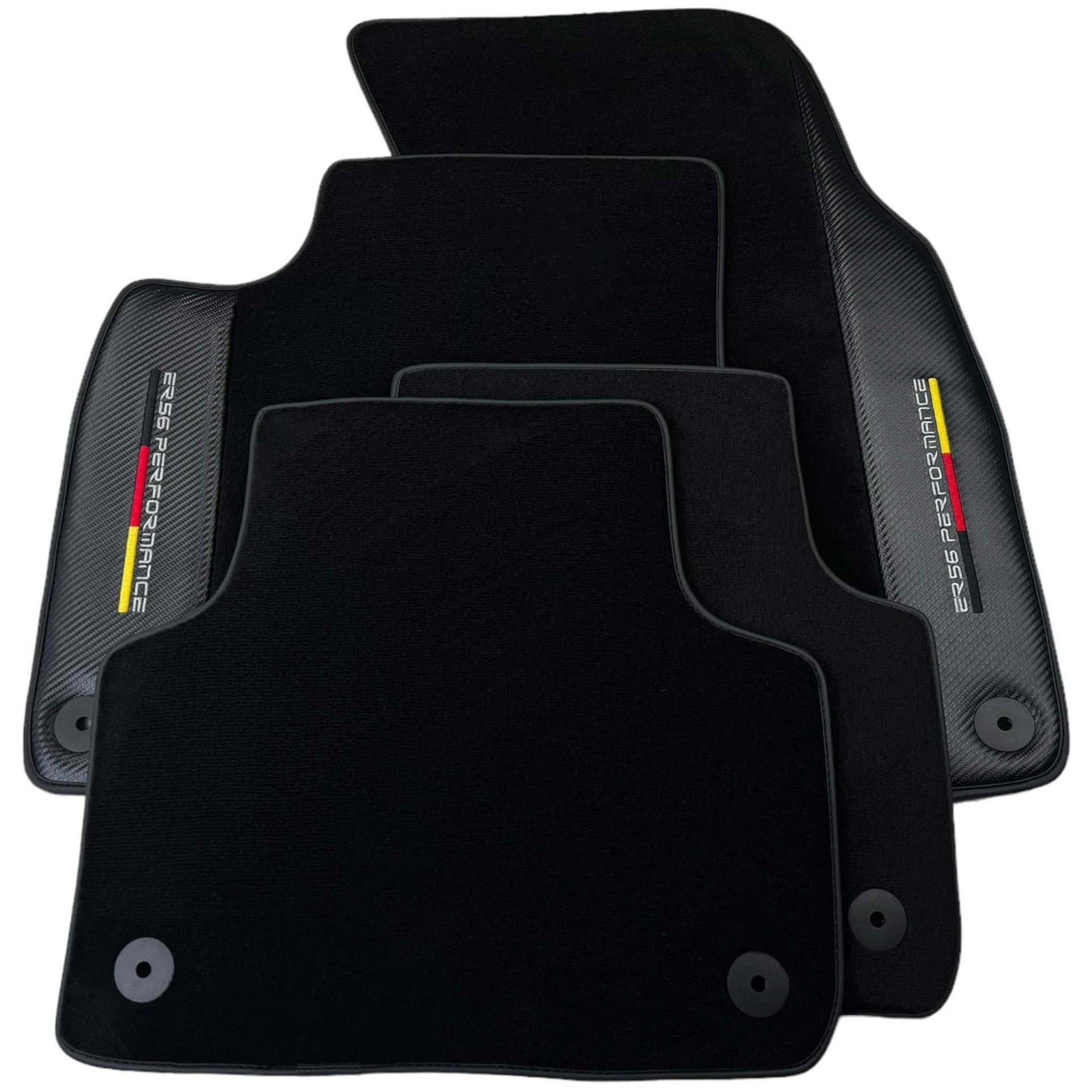 Black Floor Mats for Porsche 997 (2004-2012) with Carbon | ER56 Performance - AutoWin