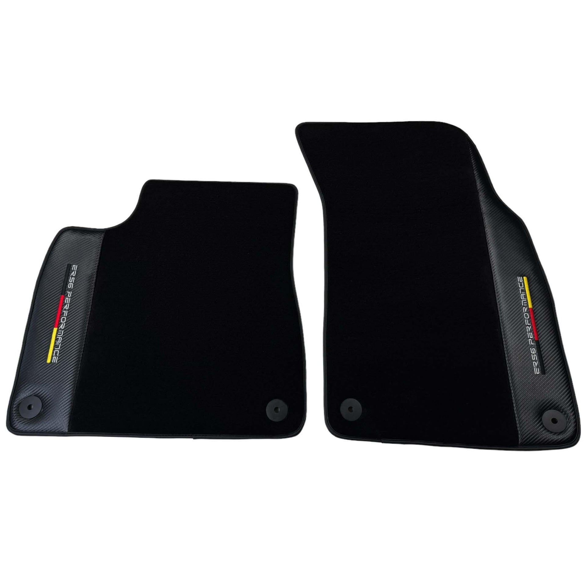Black Floor Mats for Porsche Panamera (2017-2023) with Carbon | ER56 Performance - AutoWin