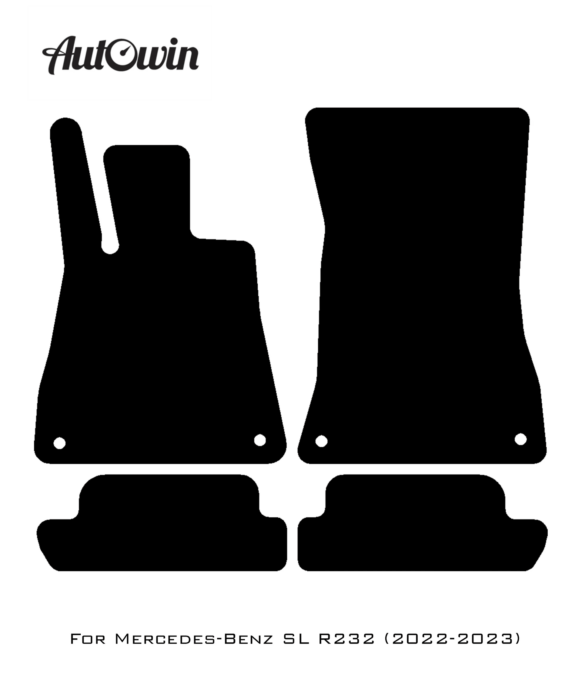 Beige Floor Mats For Mercedes-Benz SL R232 (2022-2023) - AutoWin