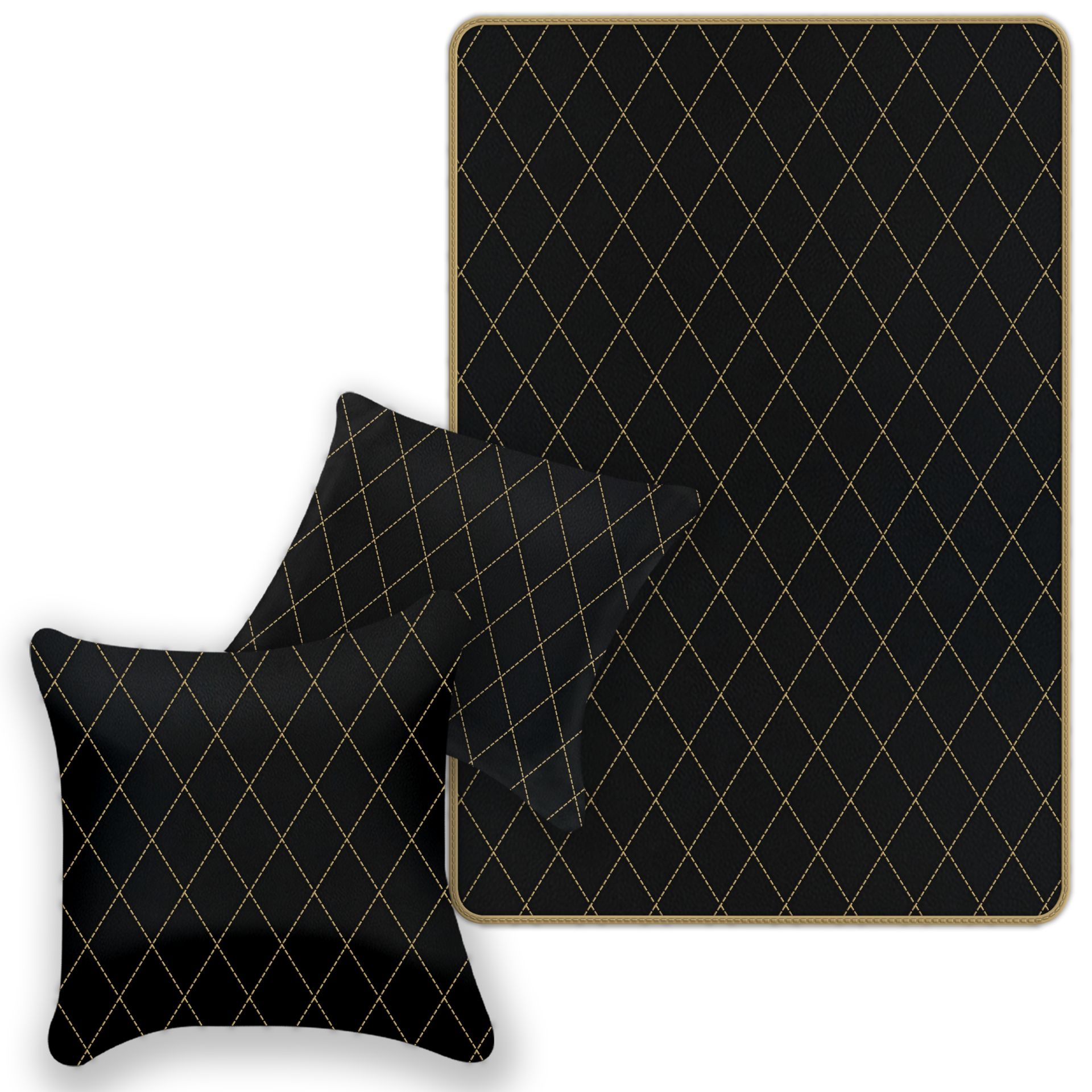 Premium Black Leather Floor Mats for Ferrari 488 Spider (2016-2022)