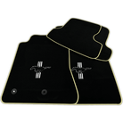 Black Floor Mats For Ford Mustang VI (2015-2023) with Pony | Various Trim Colors