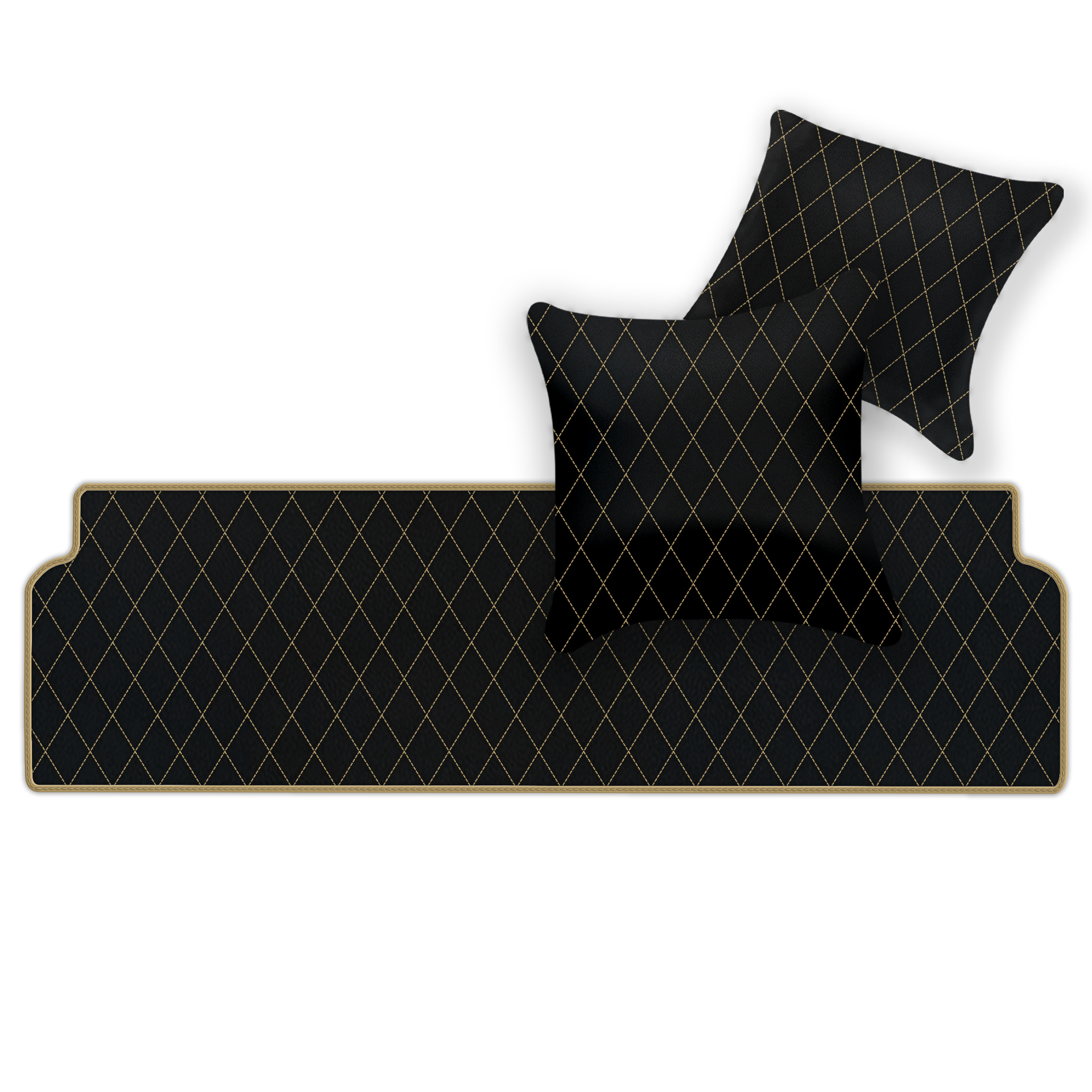 Premium Black Leather Floor Mats for Ferrari 328 GTS (1985-1989)