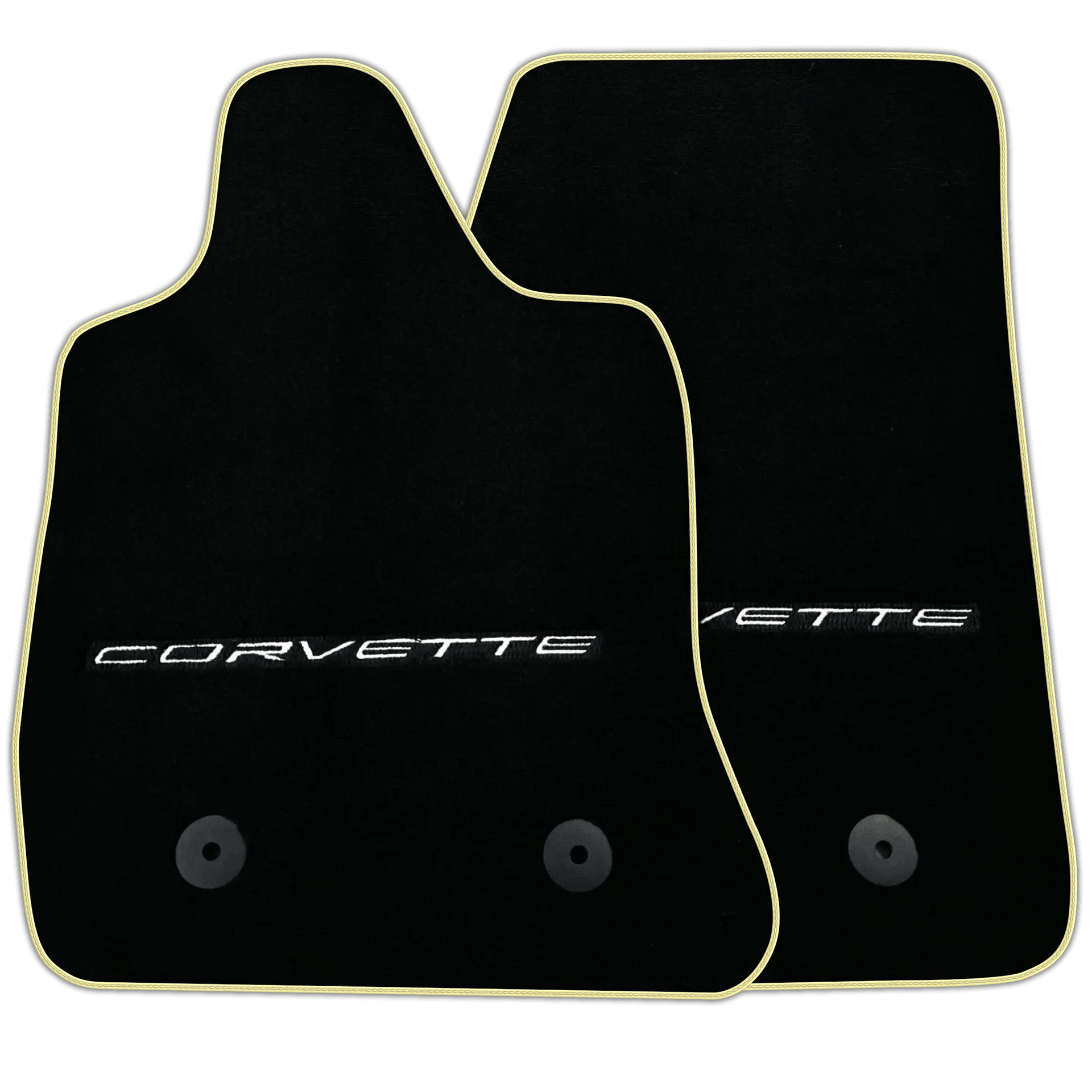Black Floor Mats for Chevrolet Corvette C7 (2014-2019) | Various Trim Colors