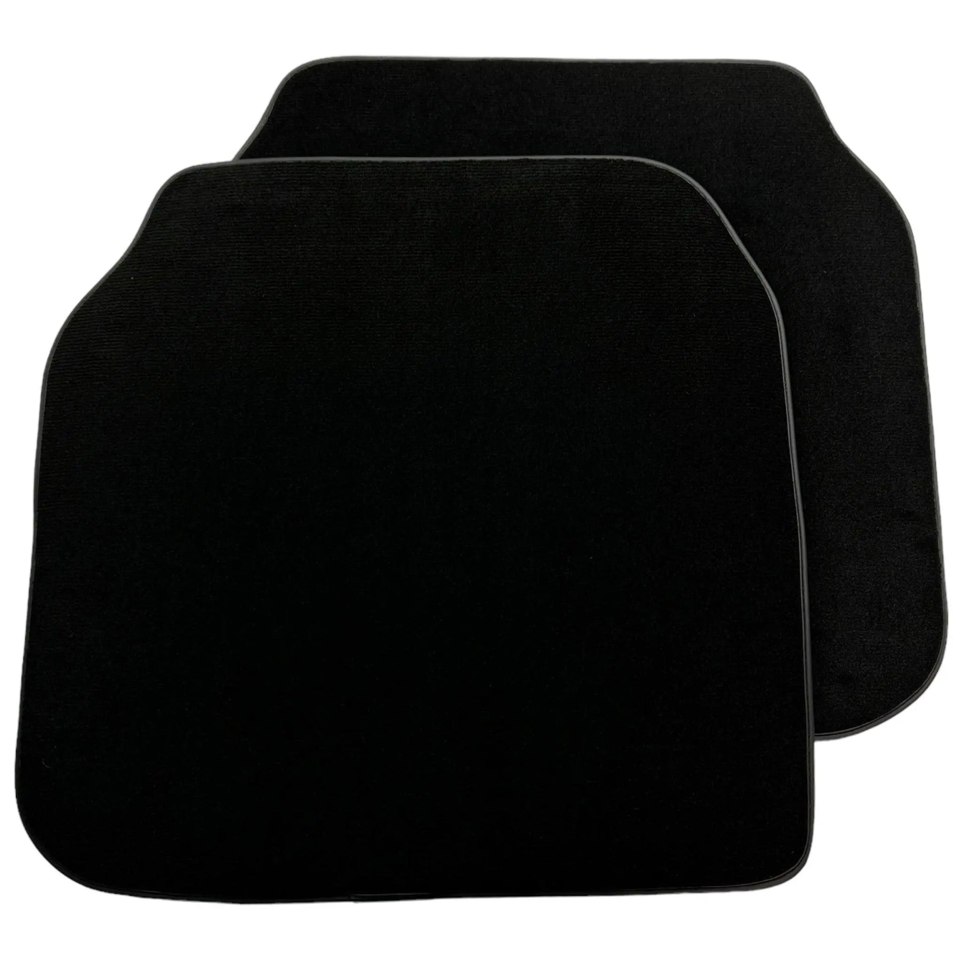 Black Floor Mats For BMW 7 Series F02 Long With Color Stripes Tailored Set Perfect Fit - AutoWin