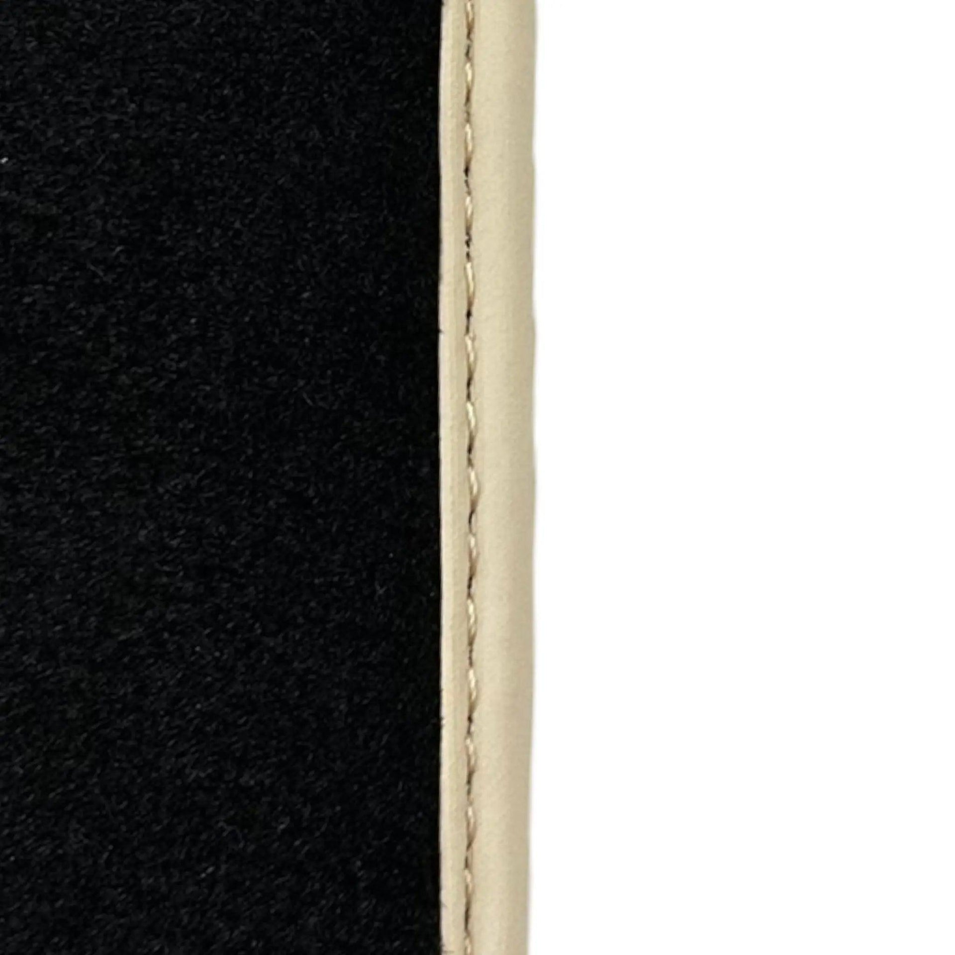 Black Floor Mats for Ferrari F12 Berlinetta (2012-2022) with Leather - AutoWin