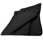 Black Leather Floor Mats For Mercedes Benz E-Class W210 Sedan (1995-2002) | ER56 Design - AutoWin