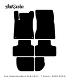 Black Leather Floor Mats For Mercedes Benz GLB-Class X247 (2020-2023) | ER56 Design - AutoWin