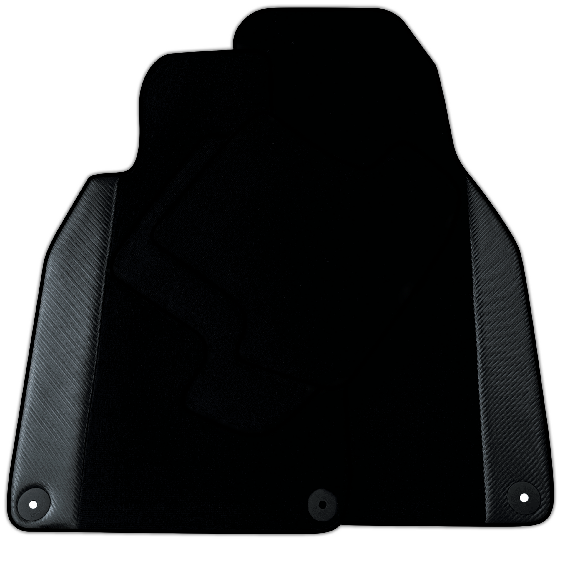 Black Floor Mats for Porsche Cayenne (2003-2010) with Carbon