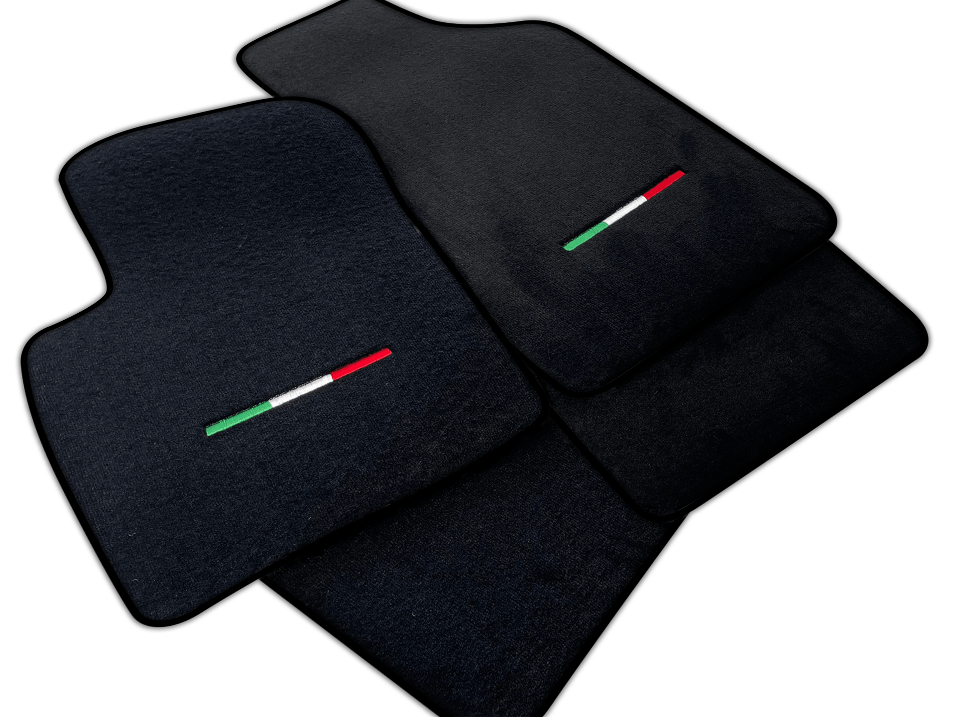 Italian Edition Black Floor Mats for Fiat 500e (2020-2024) 3+1