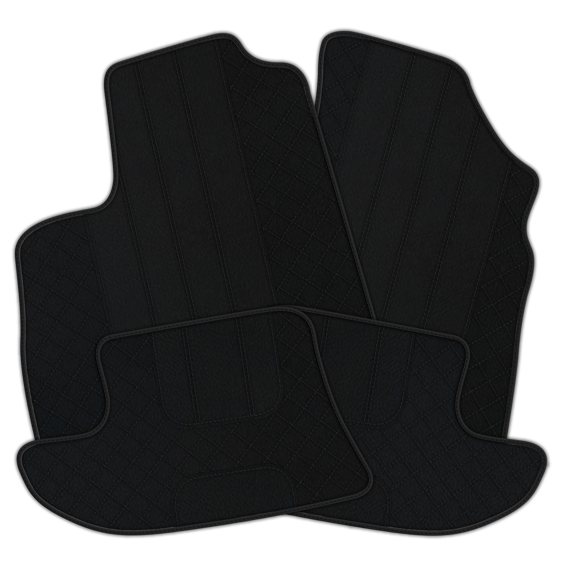 Black Leather Floor Mats for Bentley Continental GTC (2011-2018)