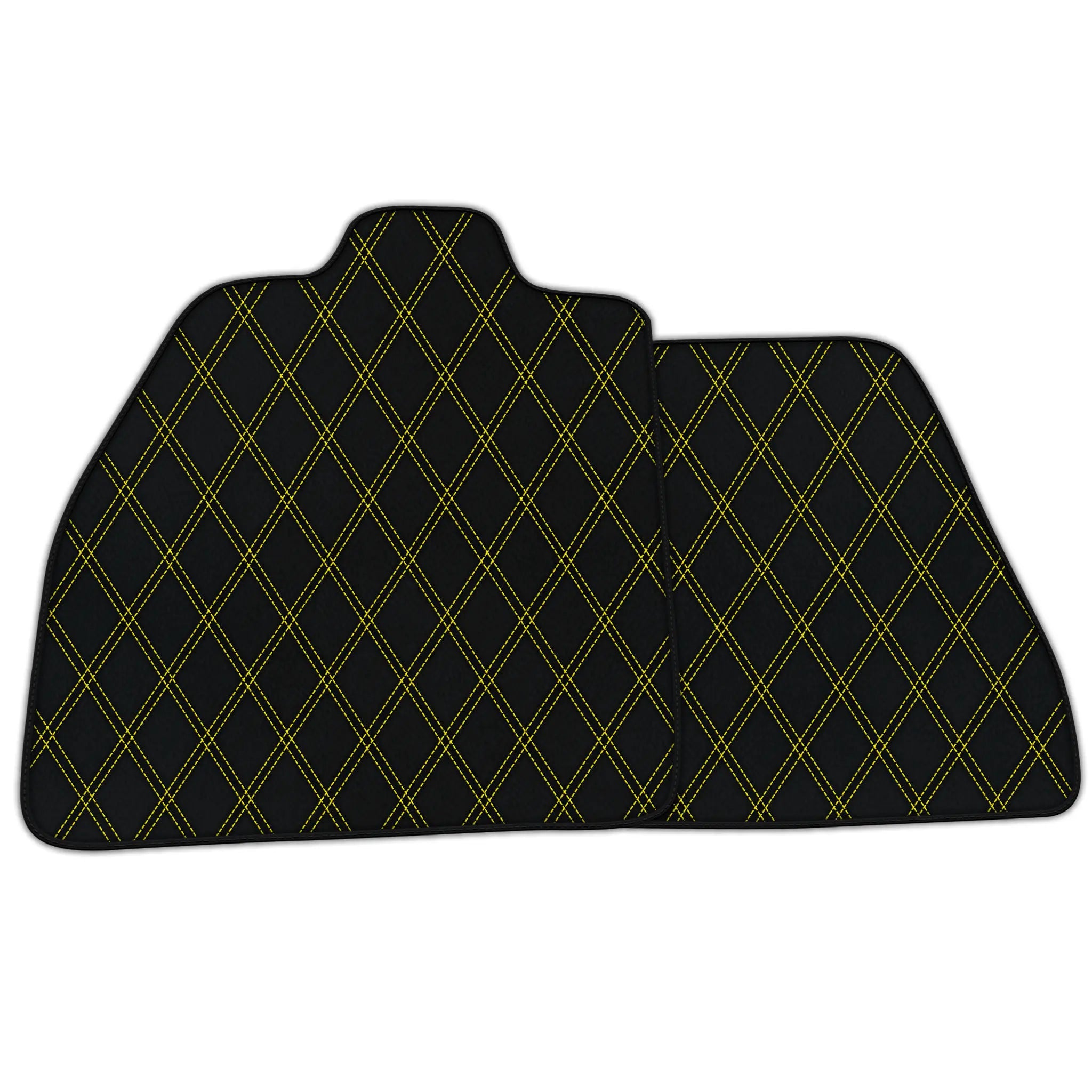 Customizable Leather Floor Mats with Double Diamond Pattern for Maserati MC20 (2020-2023)