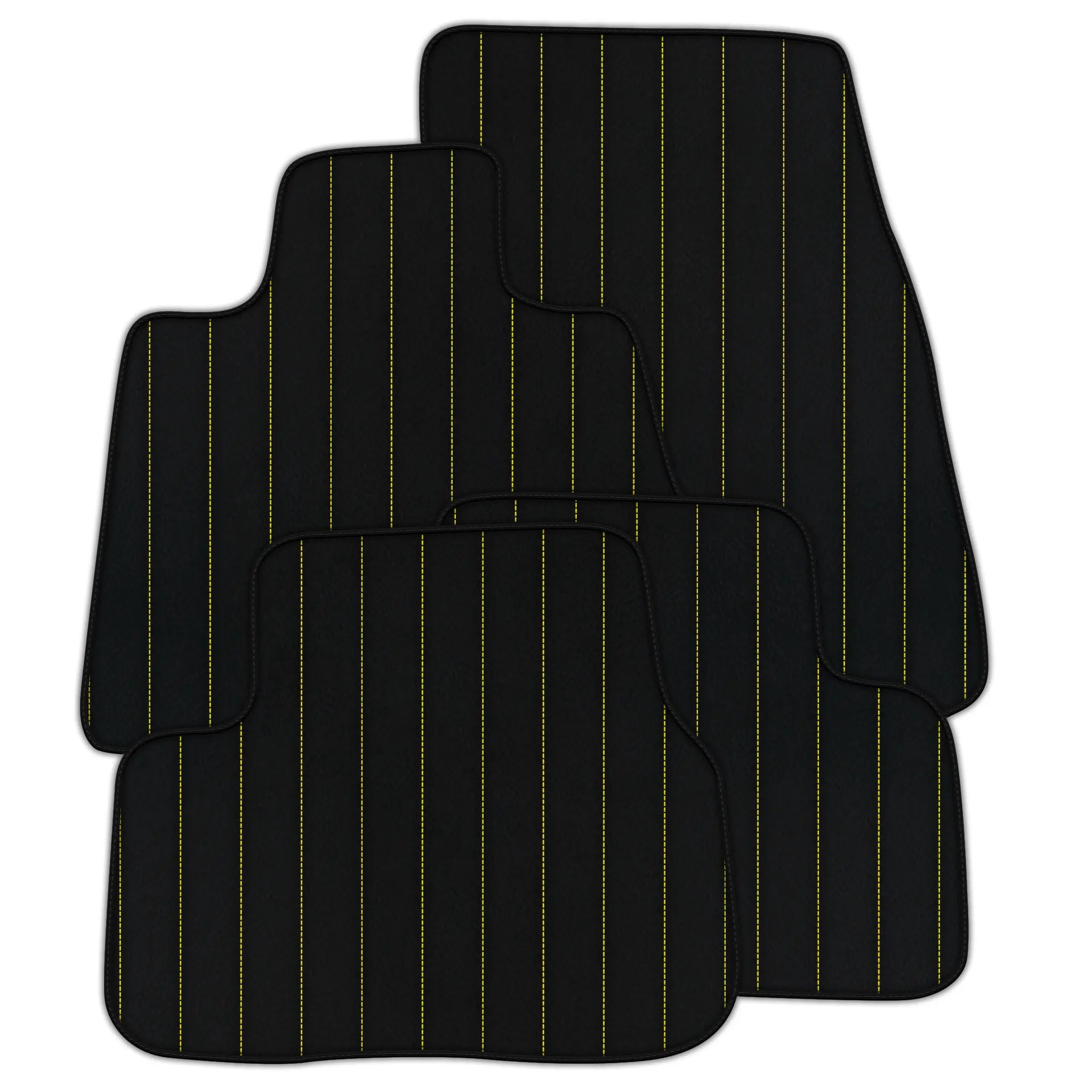 Customizable Leather Floor Mats with Line Pattern for Rolls Royce Cullinan (2018-2025)