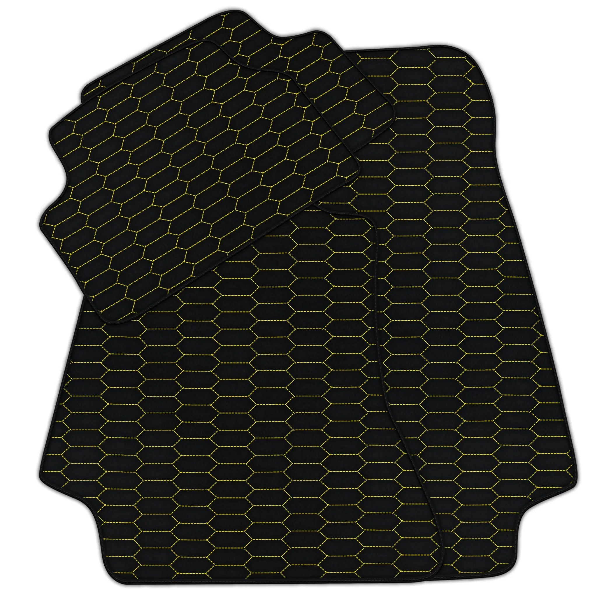 Customizable Leather Floor Mats with Raptor Hex Pattern for Mercedes Benz A-Class W177 Hybrid (2019-2023)