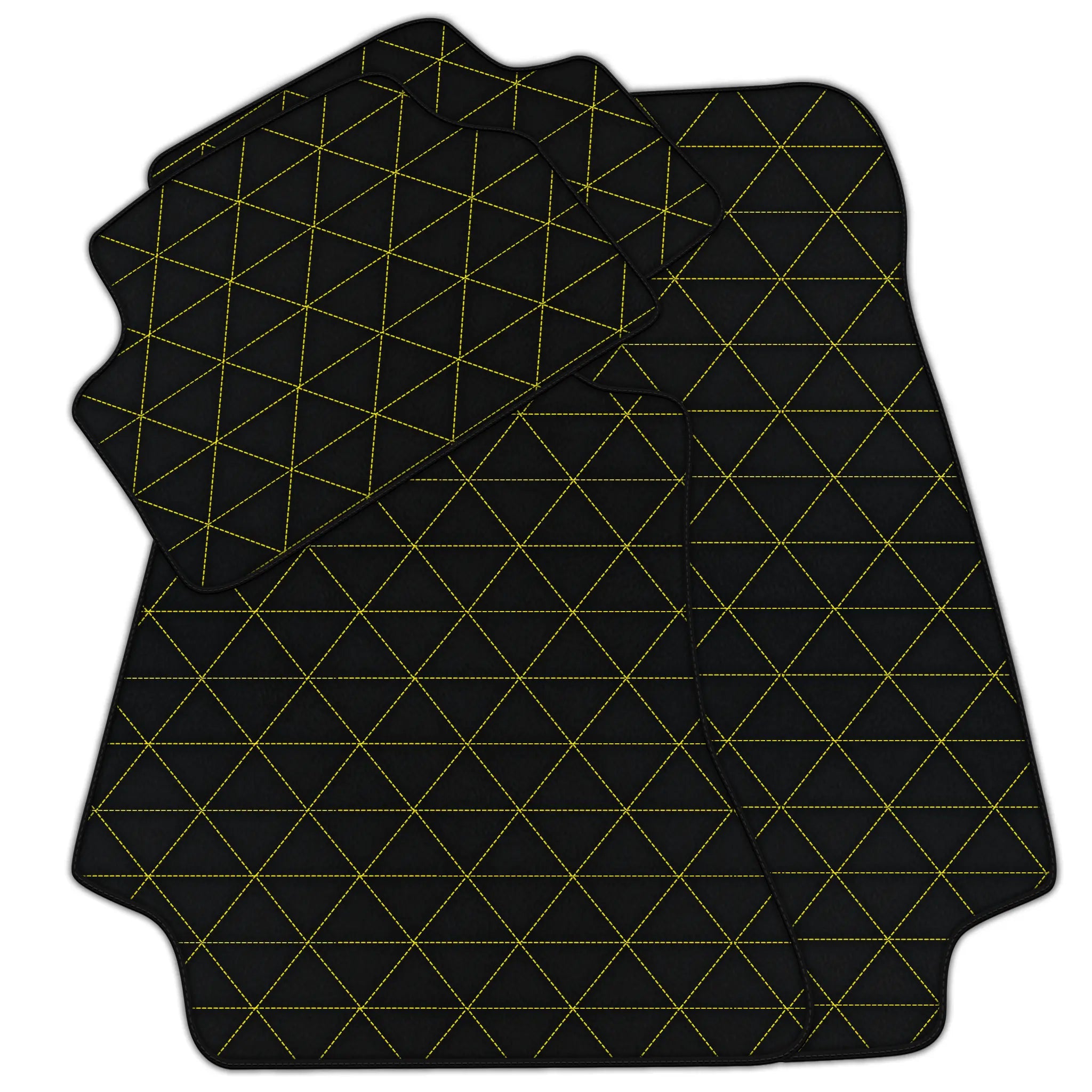 Customizable Leather Floor Mats with Triangle Pattern for Mercedes Benz A-Class W177 Hybrid (2019-2023)