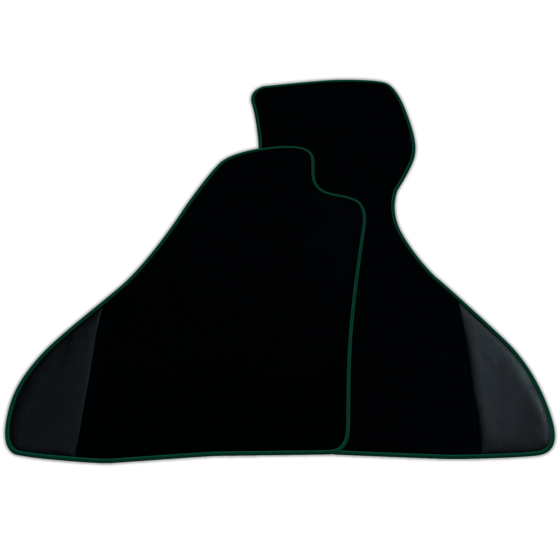 Custom Black Floor Mats for Ferrari Mondial Convertible (1983-1993) with Leather