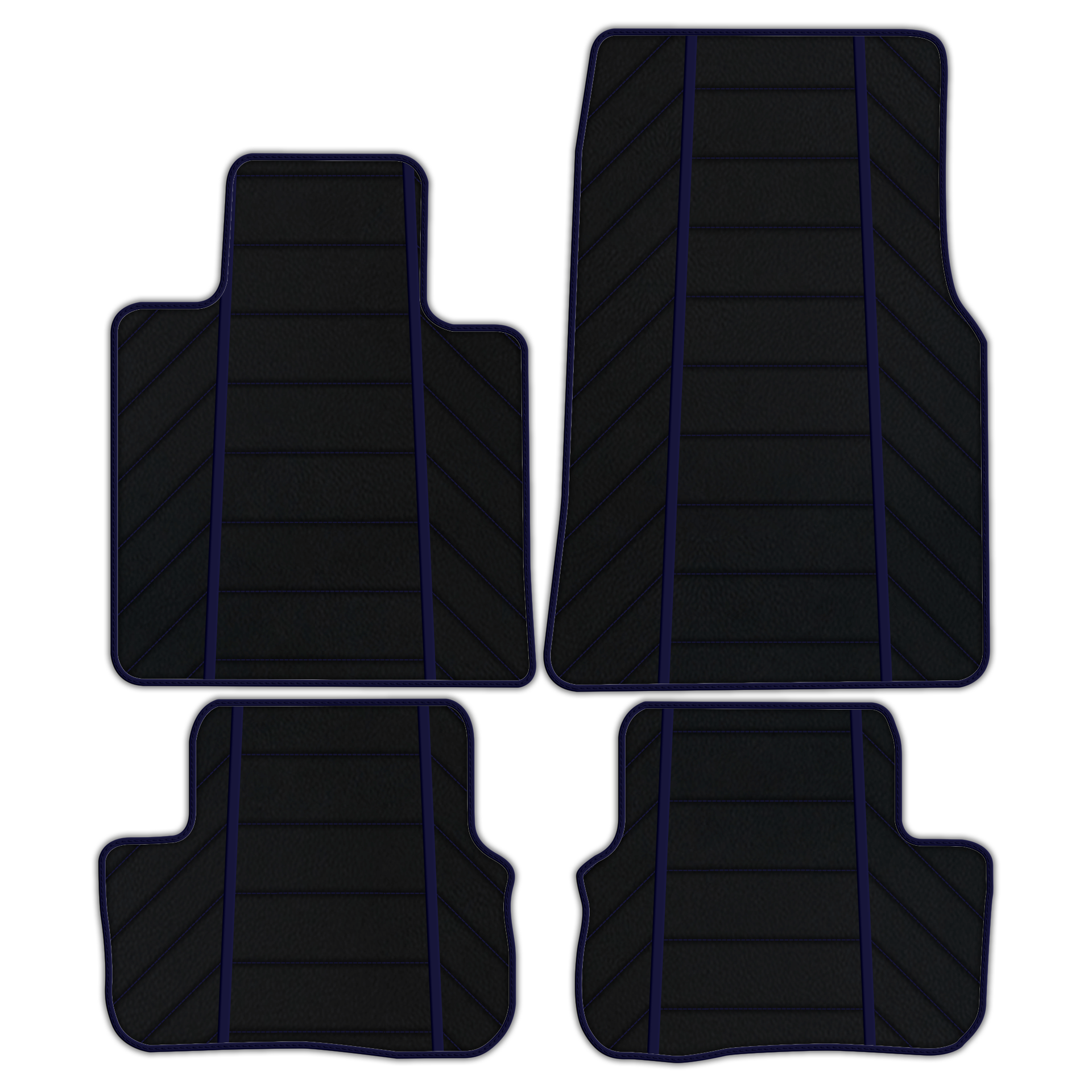 Luxury Black Leather Floor Mats for Rolls Royce Dawn 2016-2023