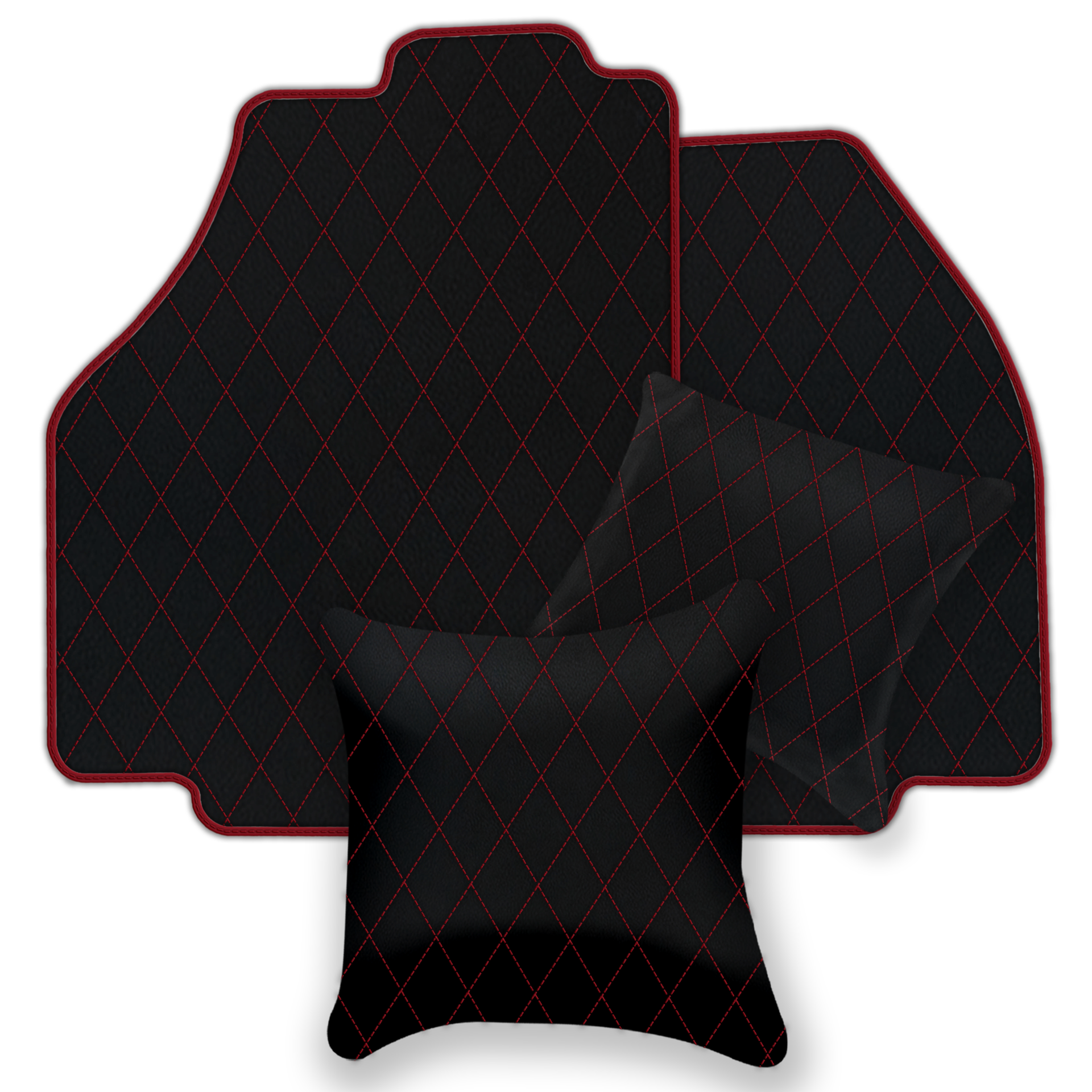 Premium Black Leather Floor Mats for Ferrari 488 Spider (2016-2022)