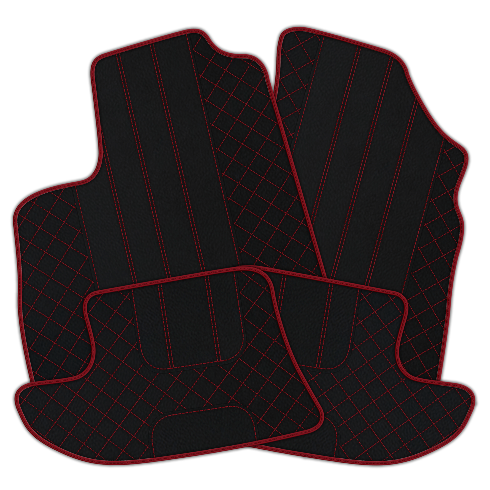 Black Leather Floor Mats for Bentley Continental GTC (2011-2018)