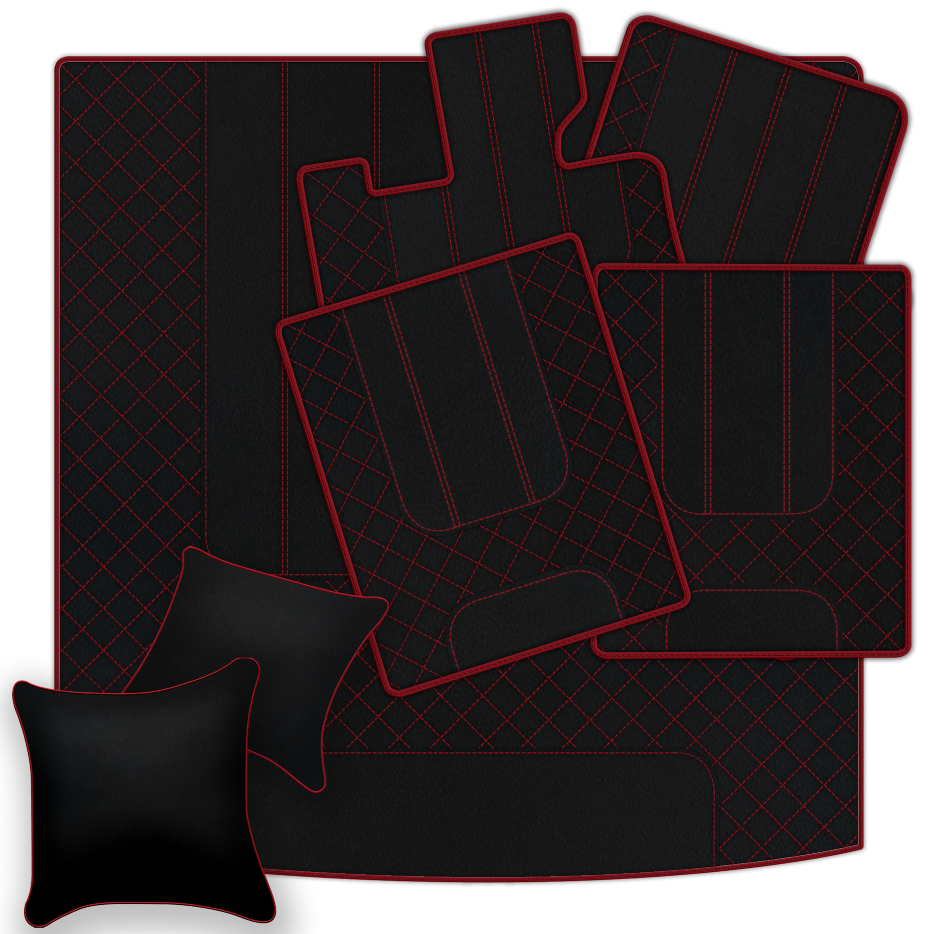 Customizable Leather Trunk Floor Mats with AW1 Pattern for Bentley Red Label RL (1998-2009) - AutoWin