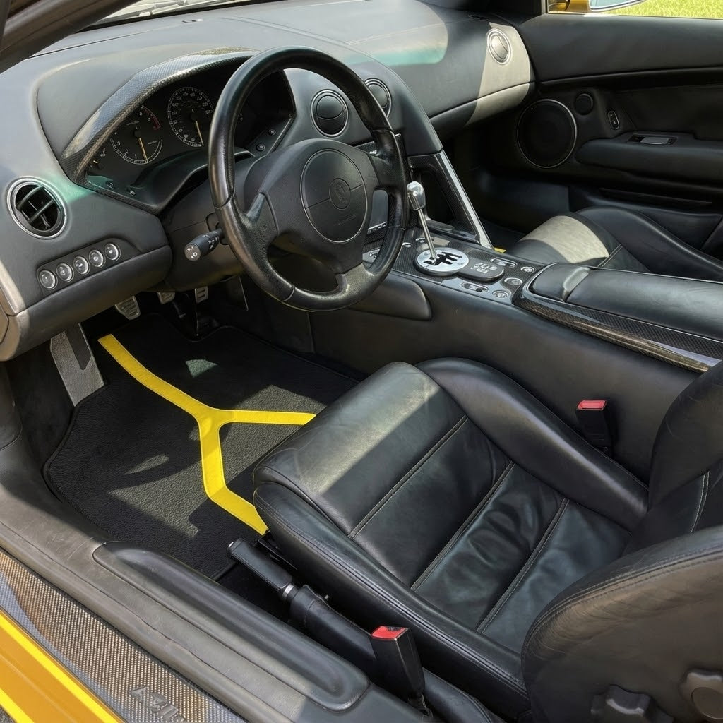 Tapetes para carro Lamborghini Murcielago com bordado - Marca AutoWin - AutoWin.EU