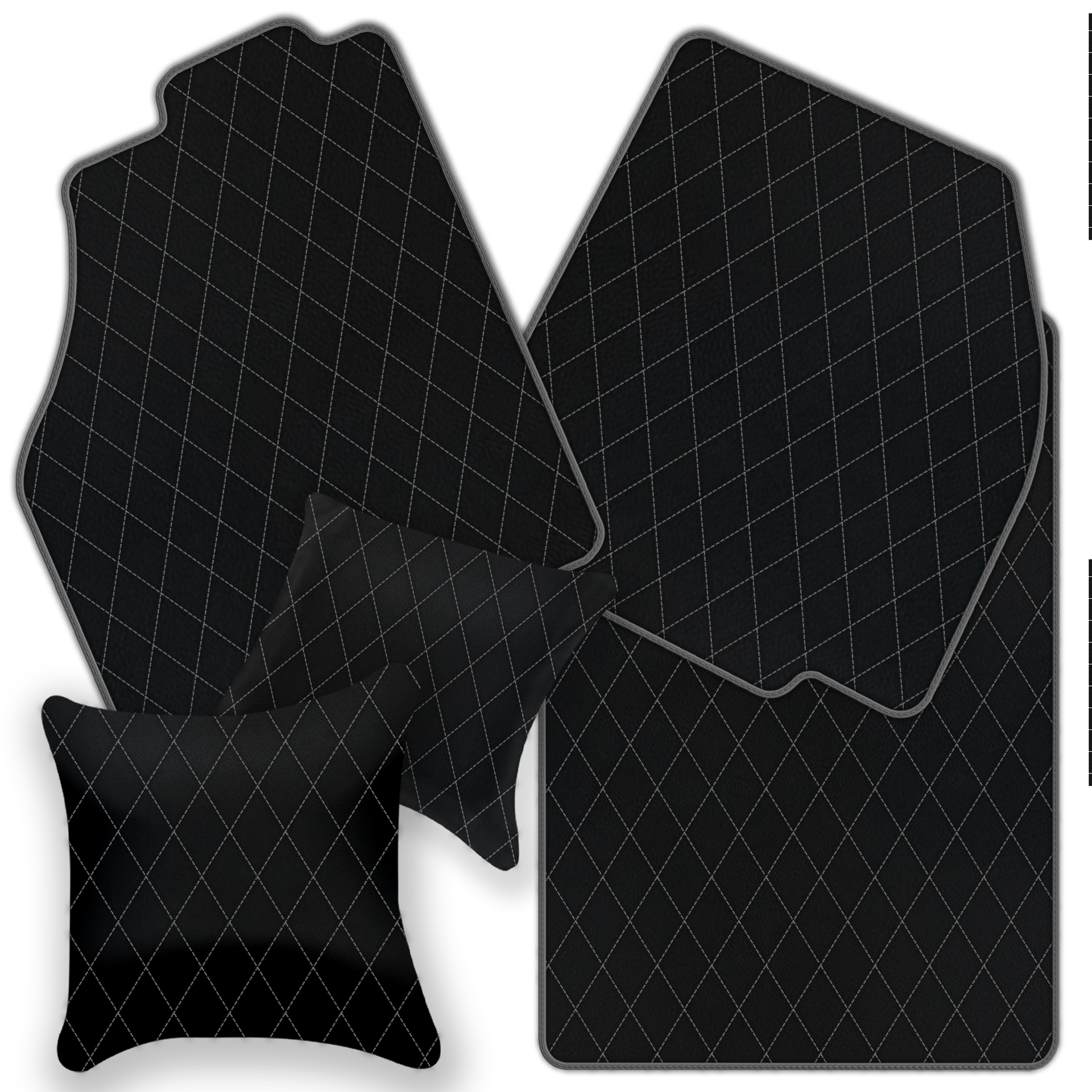 Premium Black Leather Floor Mats for Ferrari 488 Spider (2016-2022)