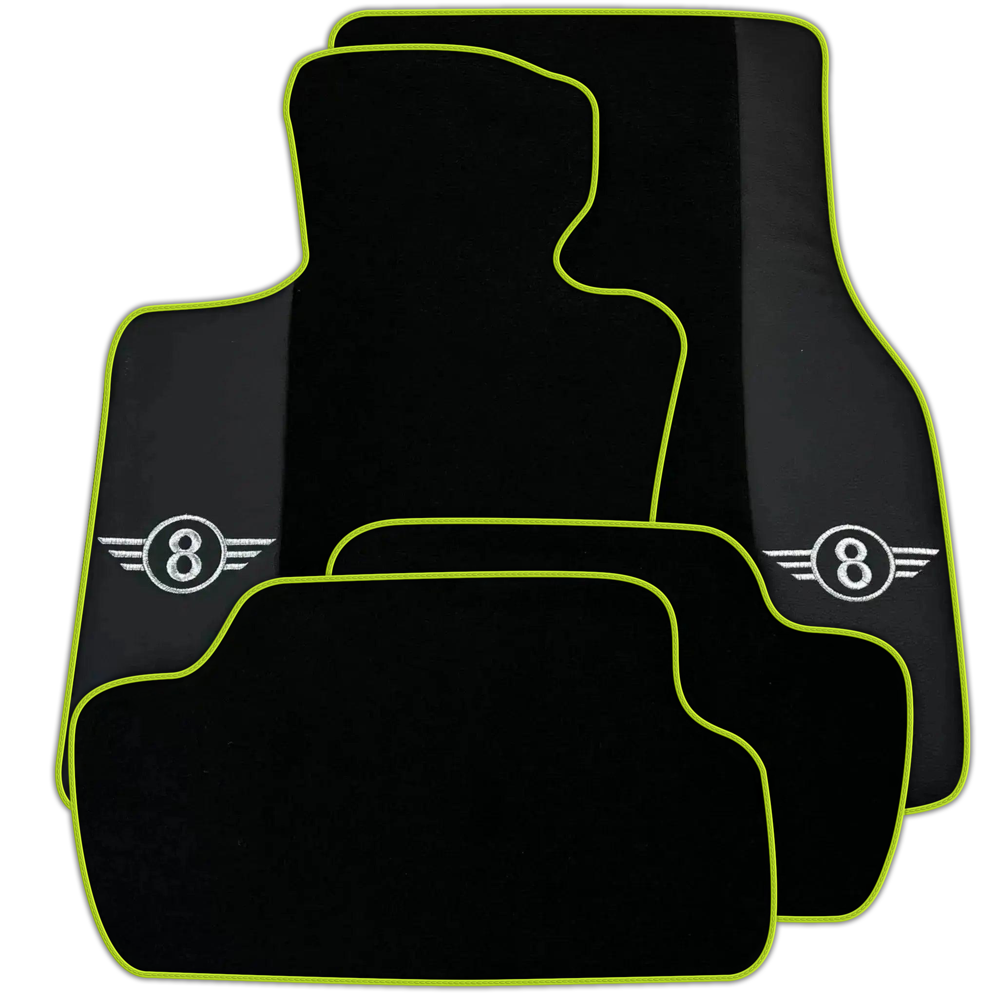 Black Floor Mats for Mini Cooper / One R53 (2001-2007) Cooper S with Leather