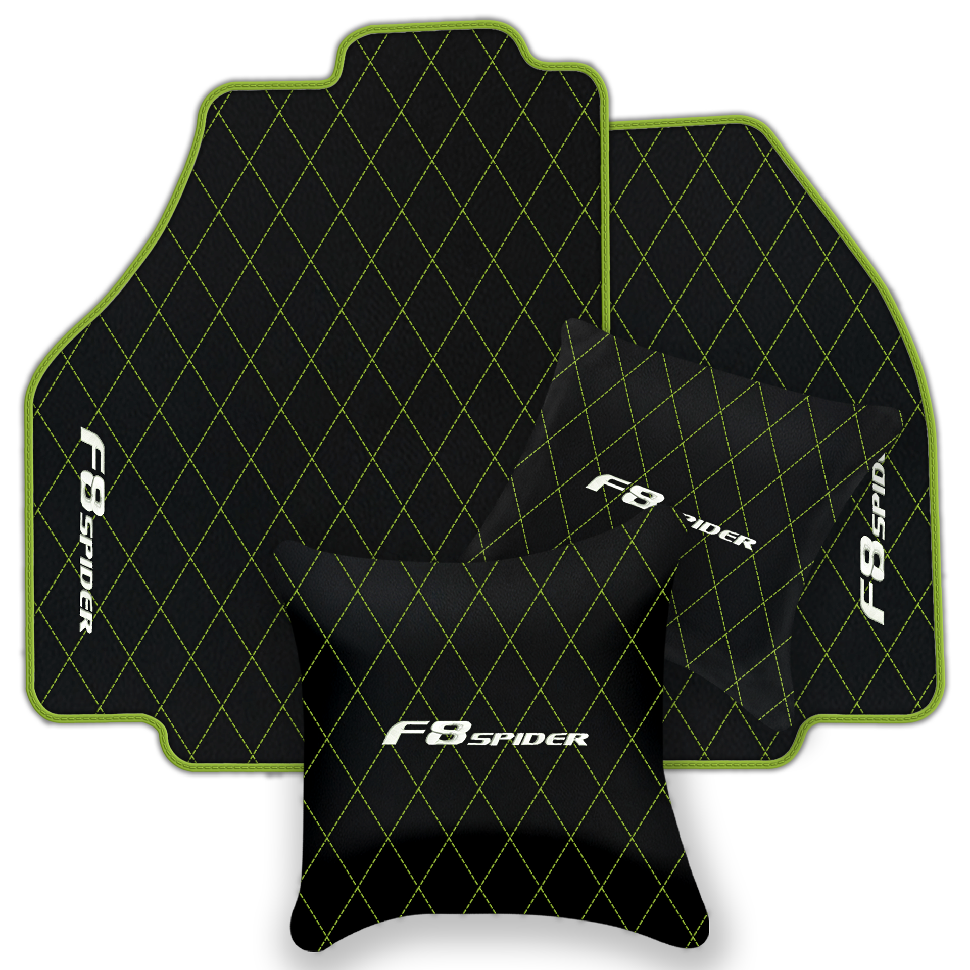 Premium Black Leather Floor Mats for Ferrari 456 (1992-2003)