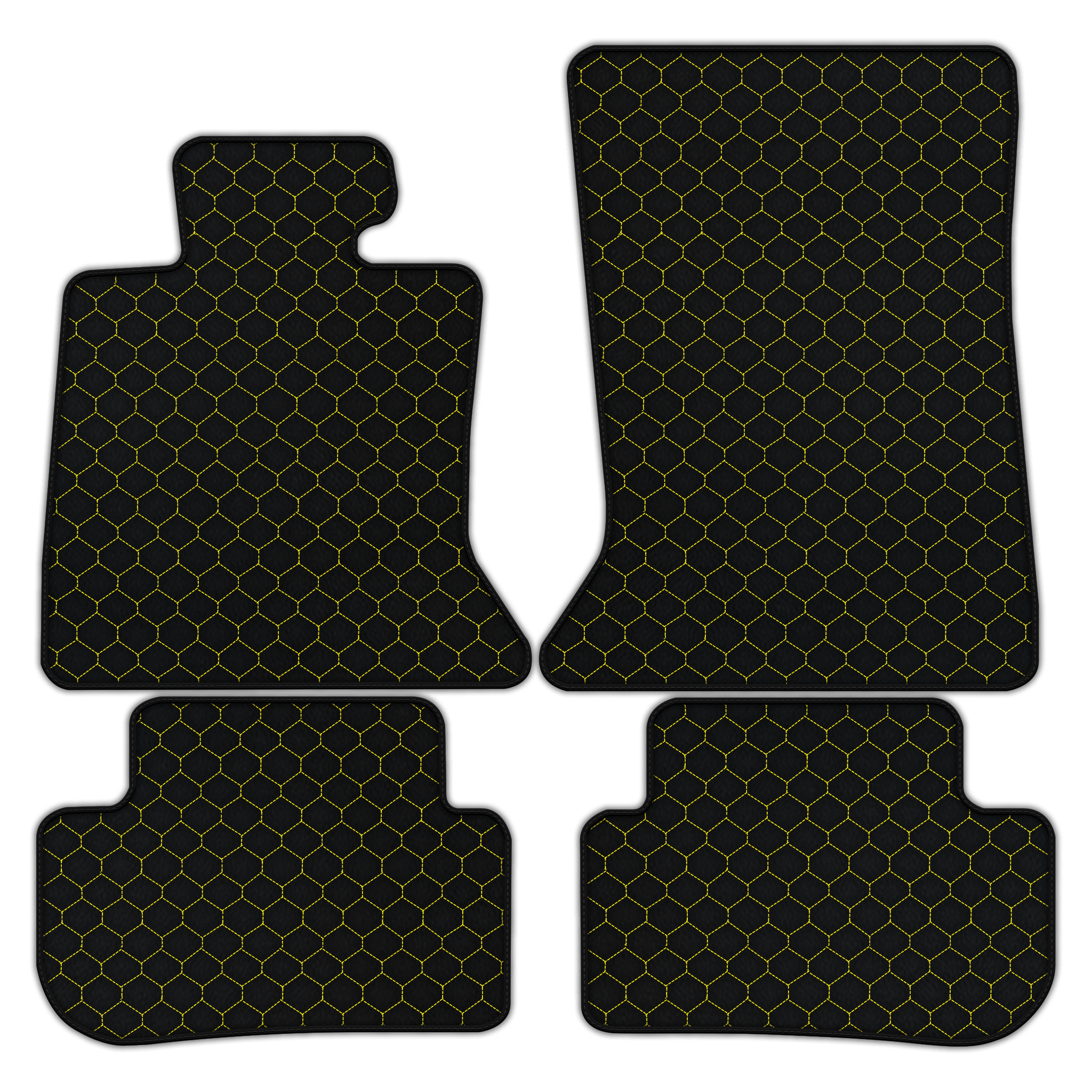 Customizable Leather Floor Mats with Hex Pattern for Rolls Royce Wraith (2013–2023)