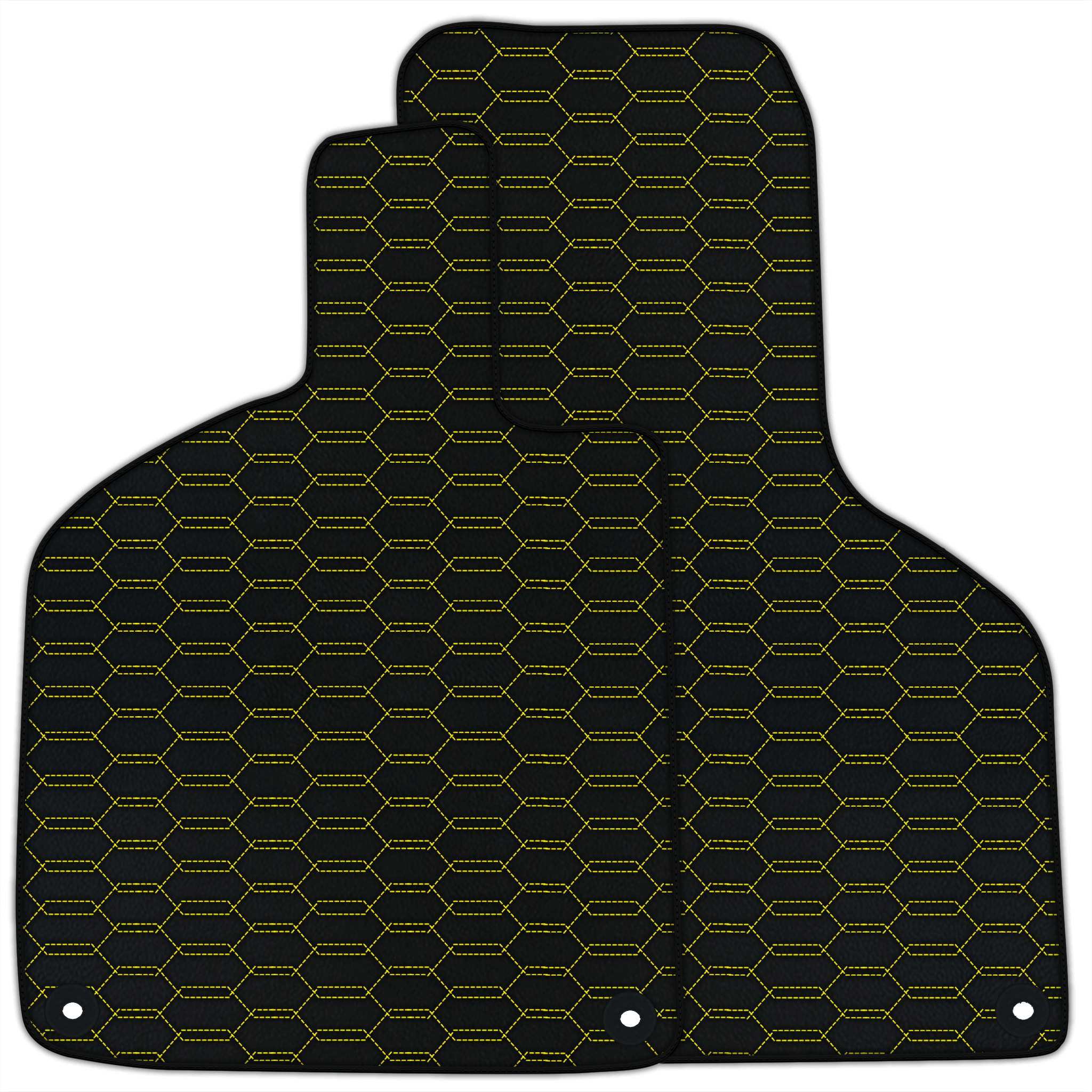 Customizable Leather Floor Mats with Interalced Hex Pattern for Lamborghini Huracan EVO (2019-2024)