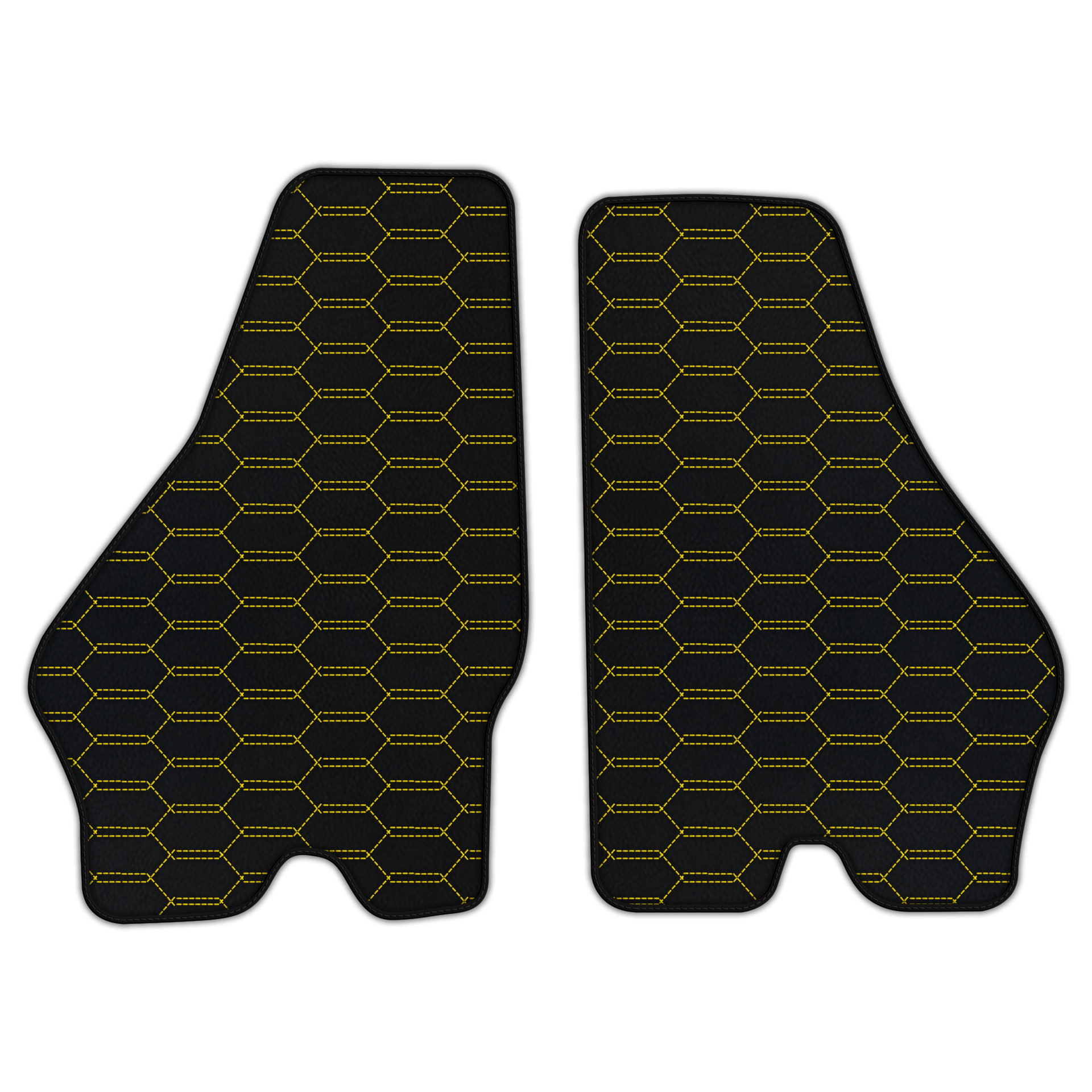 Customizable Leather Floor Mats with Triangle Pattern for Lamborghini Jalpa (1981-1988) - AutoWin