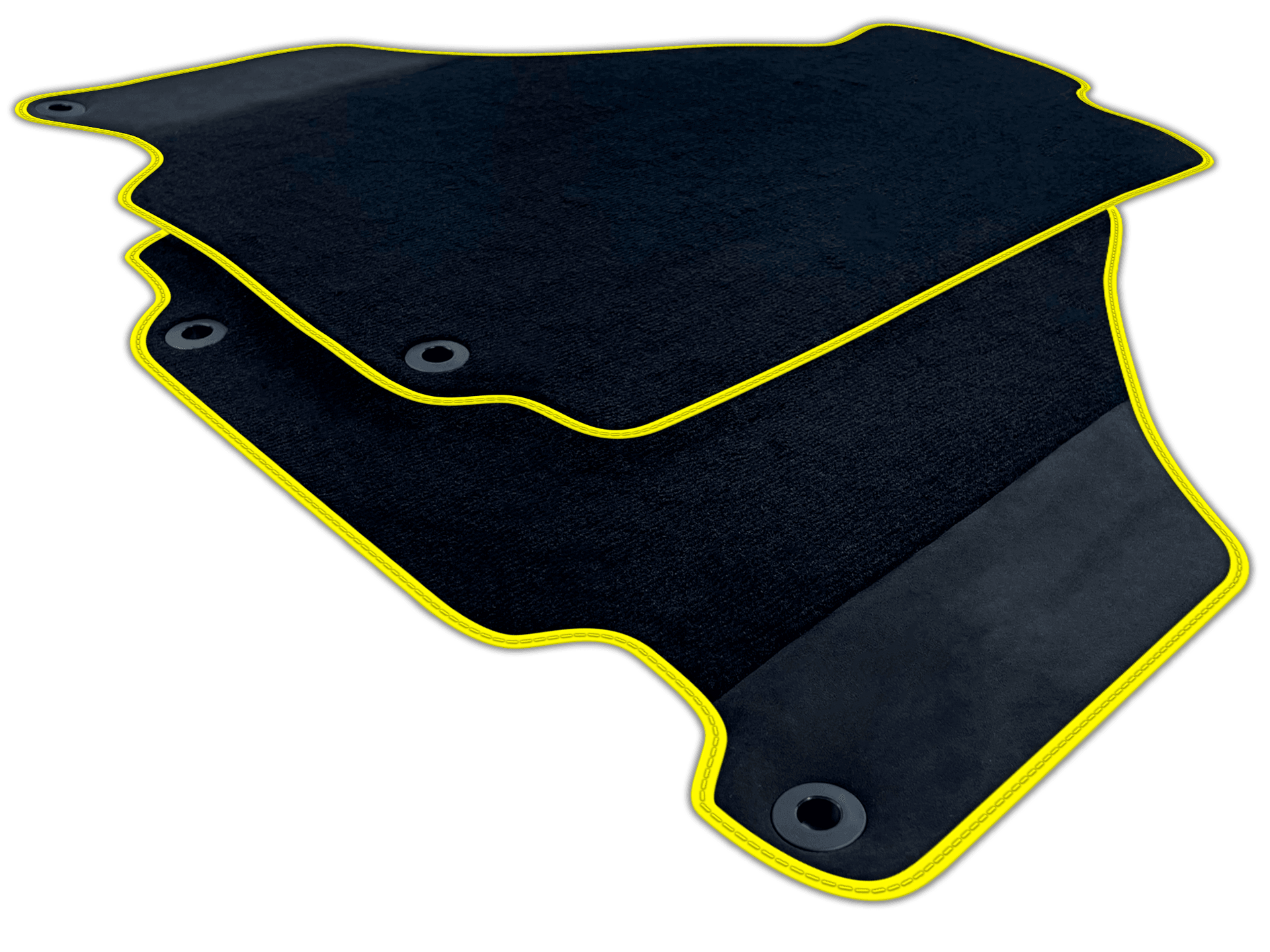 Black Floor Mats for Ferrari 360 (1999-2005) with Alcantara Leather | Various Trim Colors