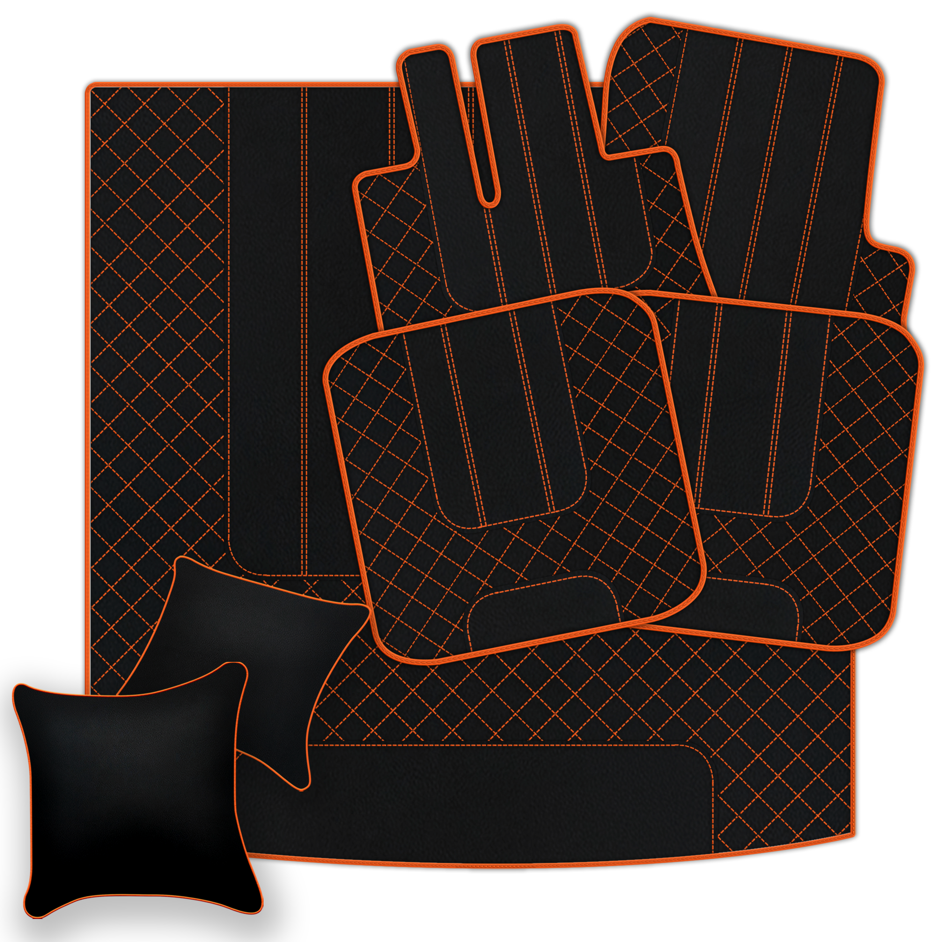 Premium Black Leather Floor Mats for Bentley Arnage T (1998-2009)