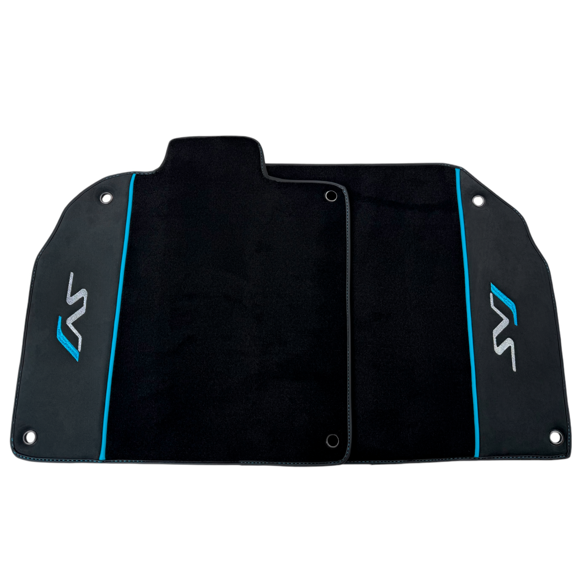 Black Floor Mats for Lamborghini Aventador SVJ with Alcantara Leather