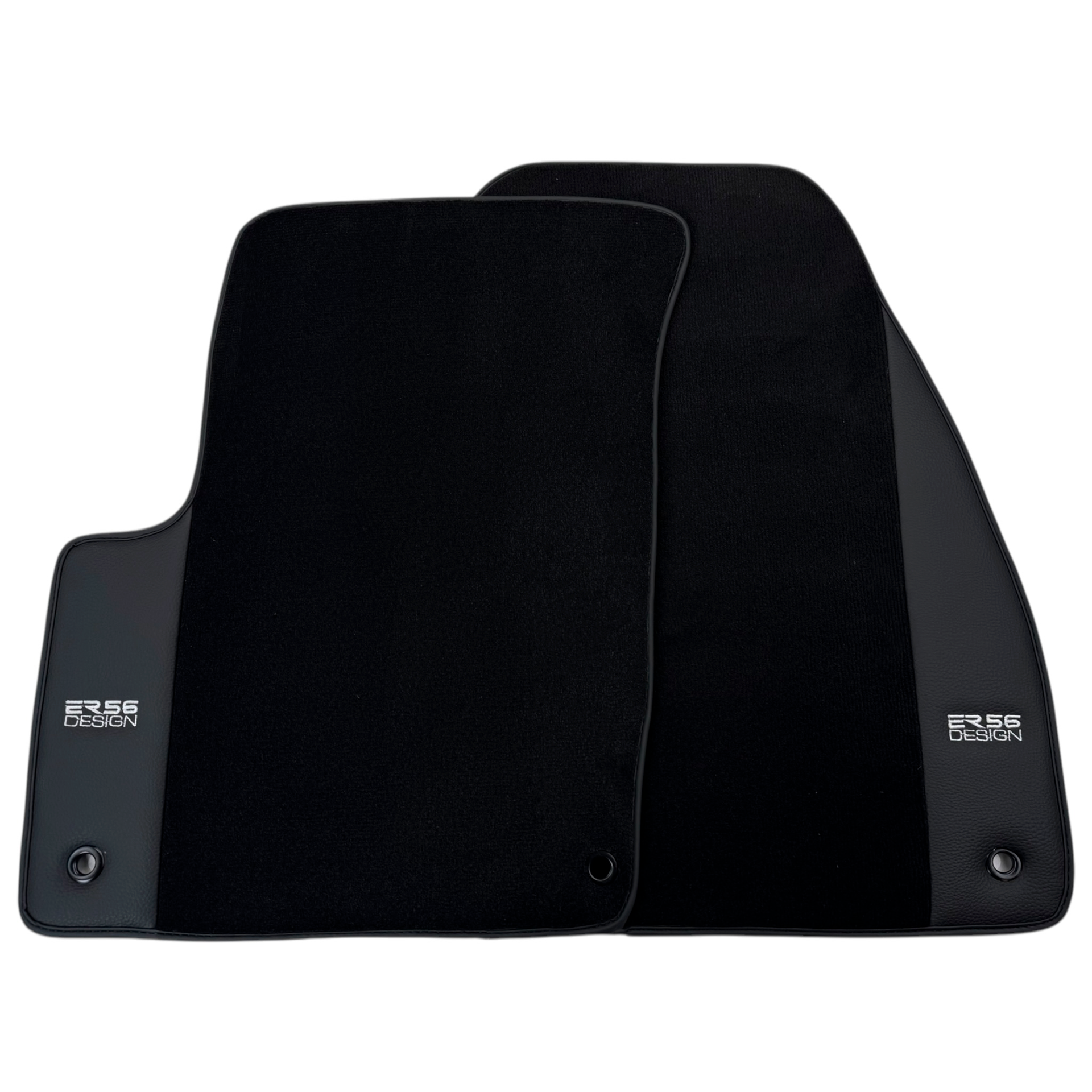 ER56 Design Black Floor Mats for Jeep Cherokee KJ (2002-2007) with Leather