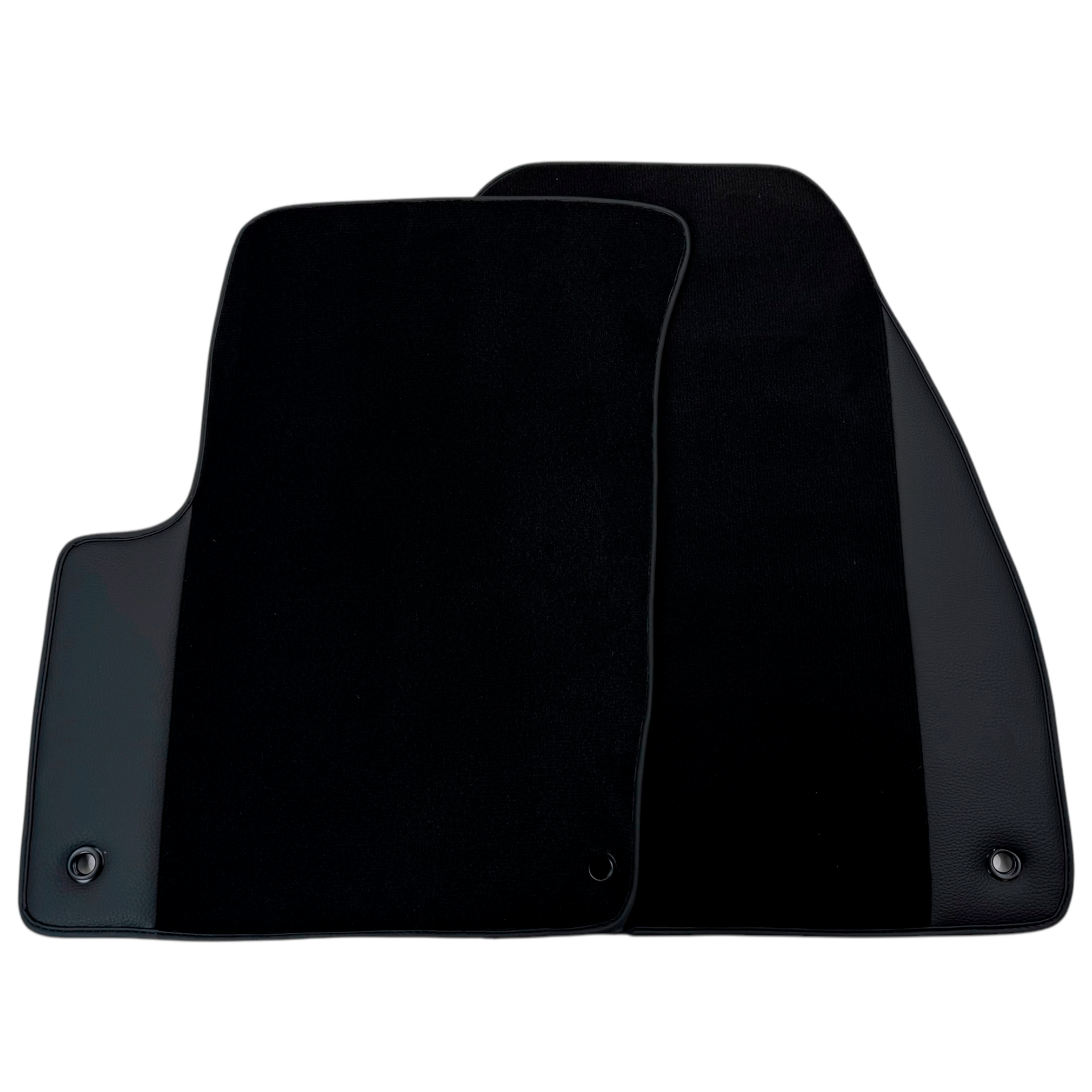 Black Floor Mats for Chrysler 300C (2011-2012) with Leather | AutoWin