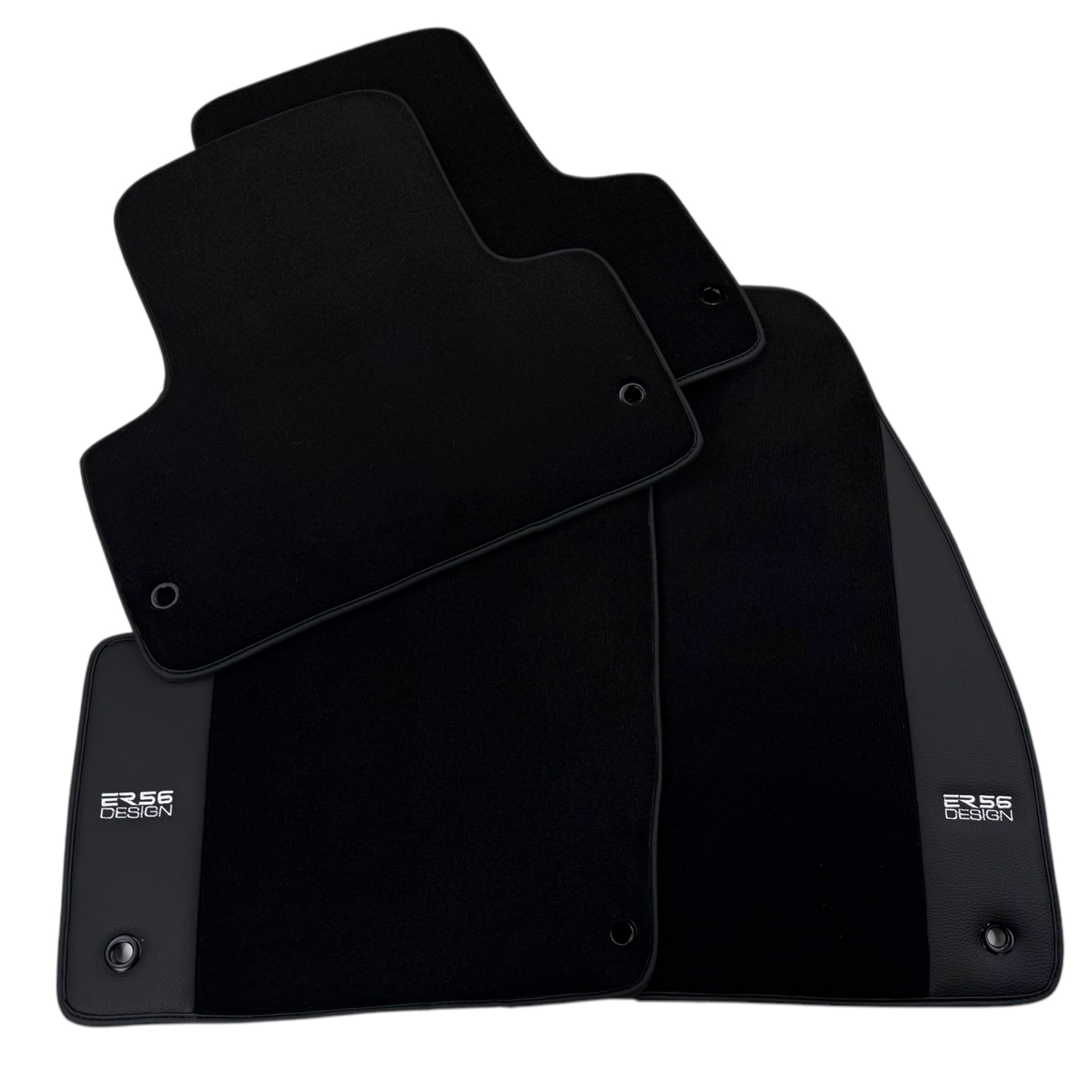 ER56 Design Black Floor Mats for Dodge Caliber (2006-2011) with Leather