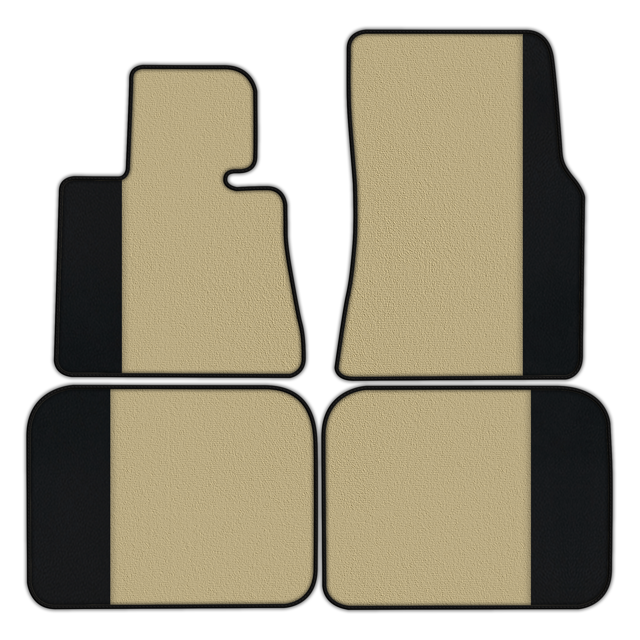 Customizable Floor Mats From Carpet With Leather for Rolls Royce Phantom Sedan (2003-2016)