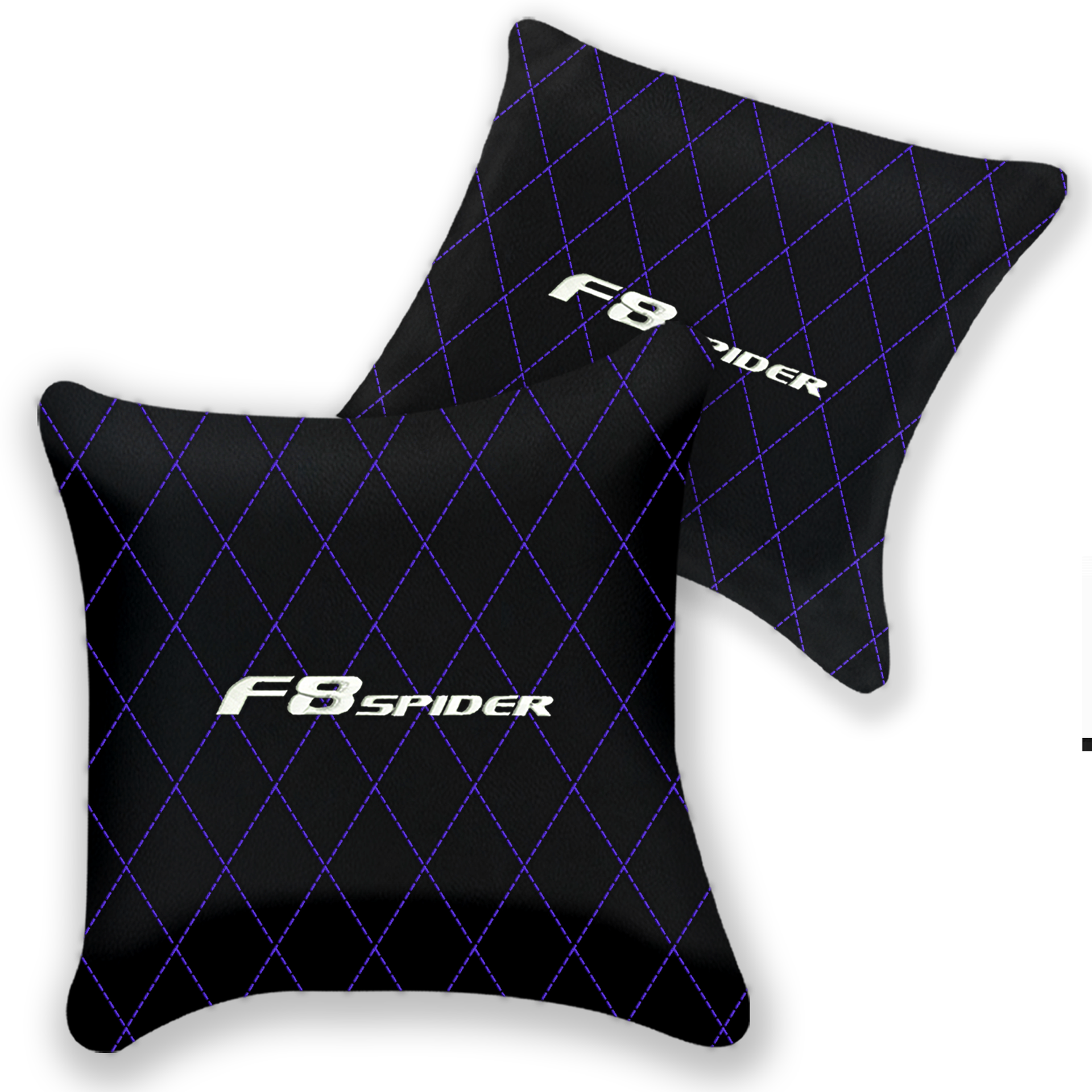 Customizable Black Leather Pillows Set for Ferrari 456 (1992-2003)