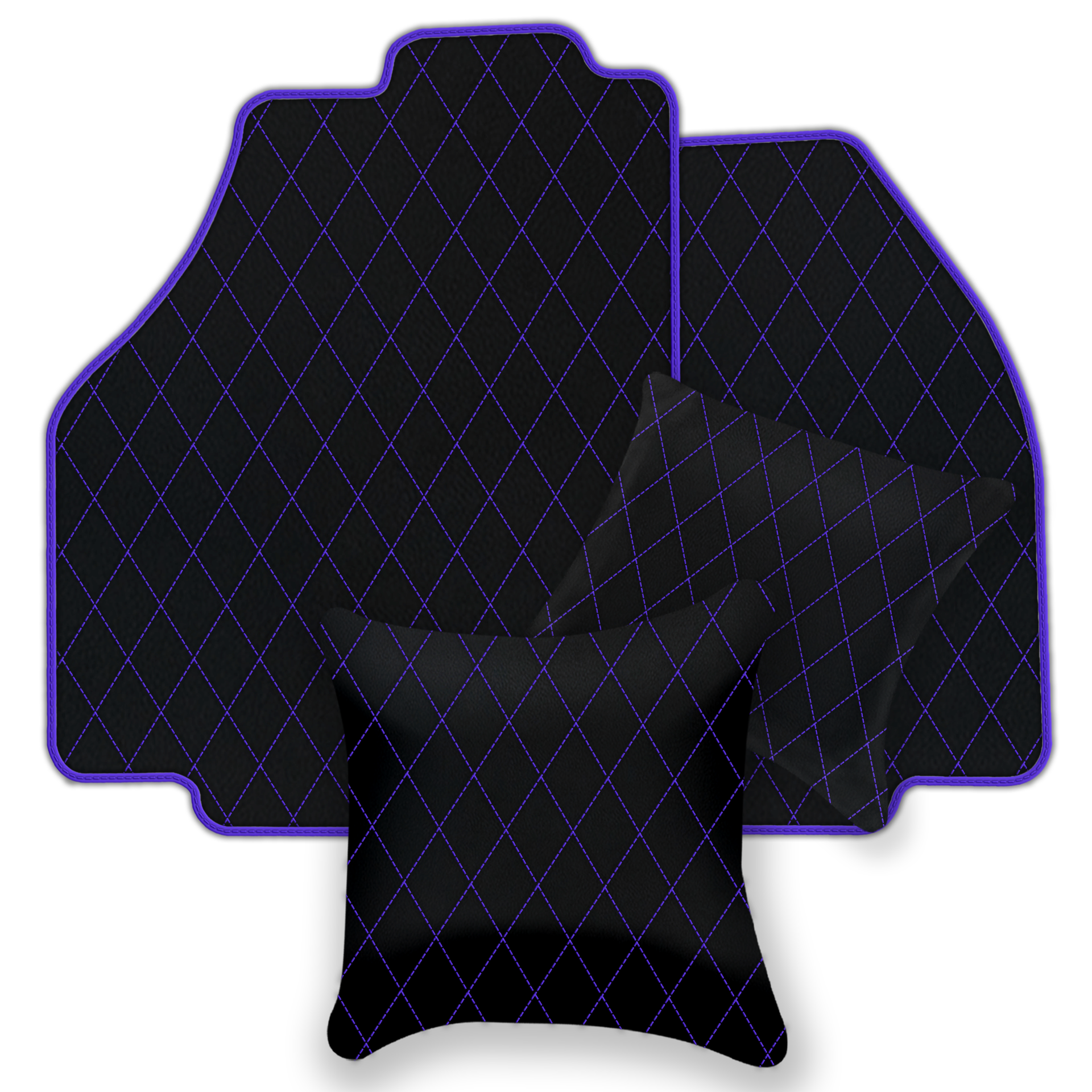 Premium Black Leather Floor Mats for Ferrari 488 Spider (2016-2022)