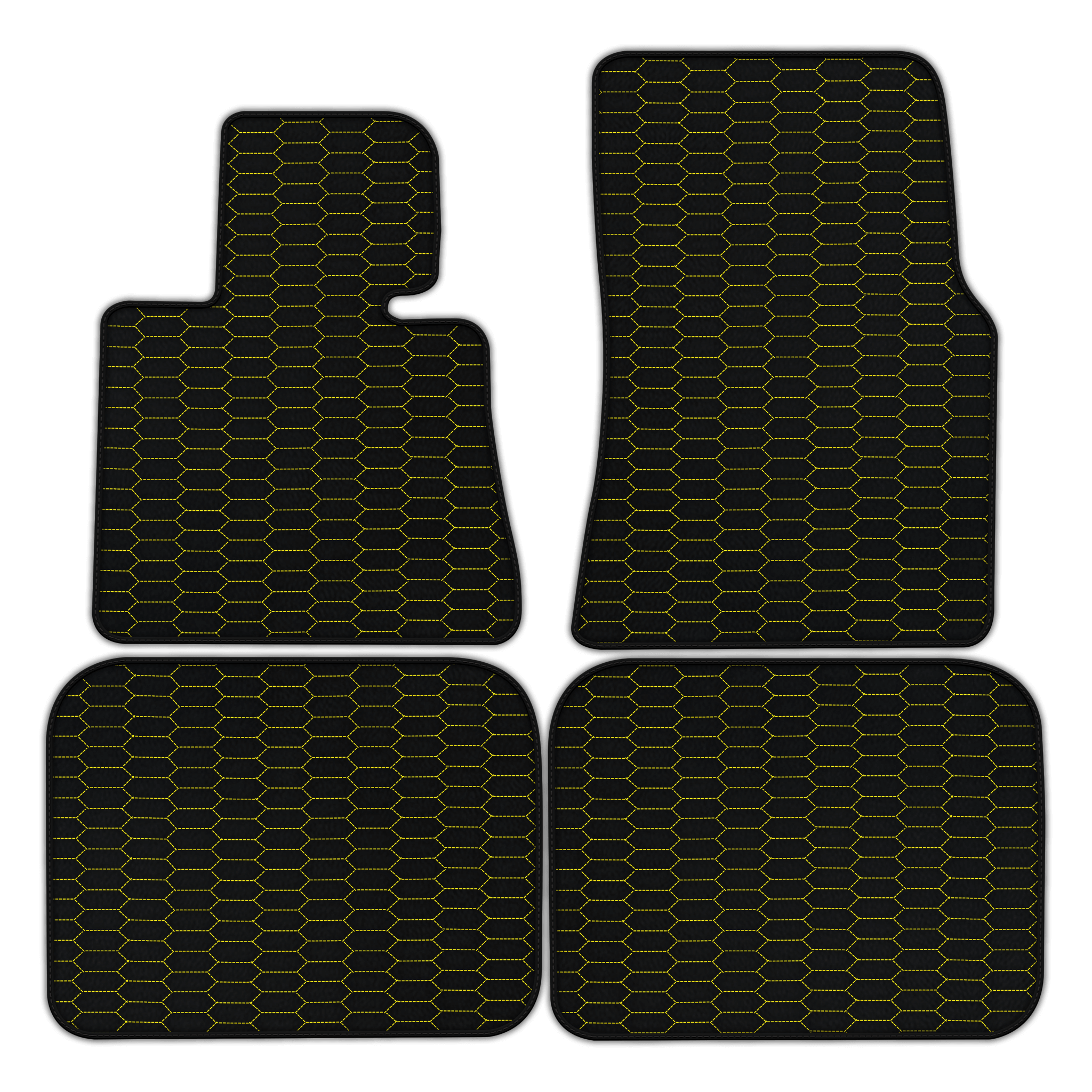 Customizable Leather Floor Mats with Raptor Hex Pattern for Rolls Royce Phantom Sedan (2003-2016)