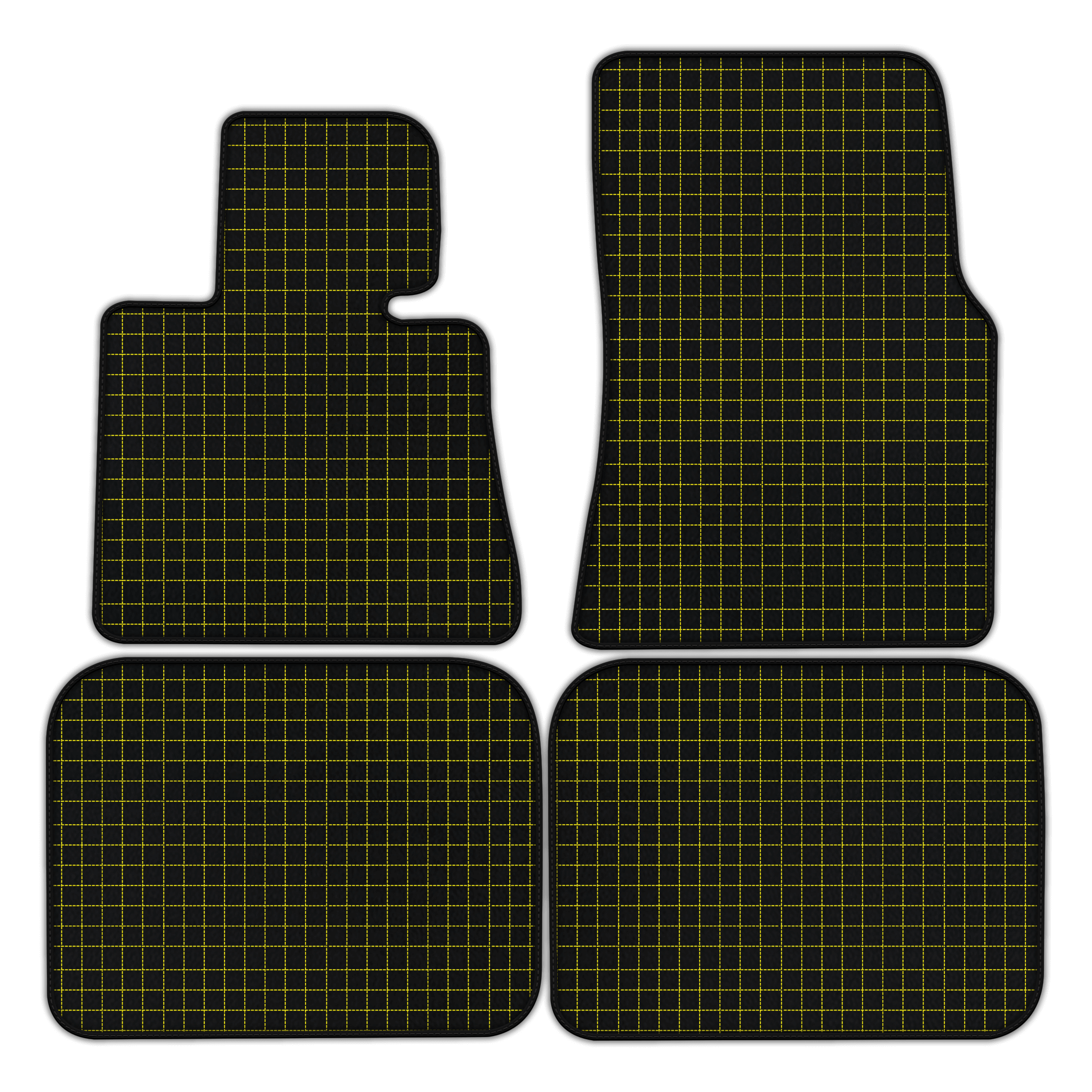 Customizable Leather Floor Mats with Square Pattern for Rolls Royce Phantom Sedan (2003-2016)