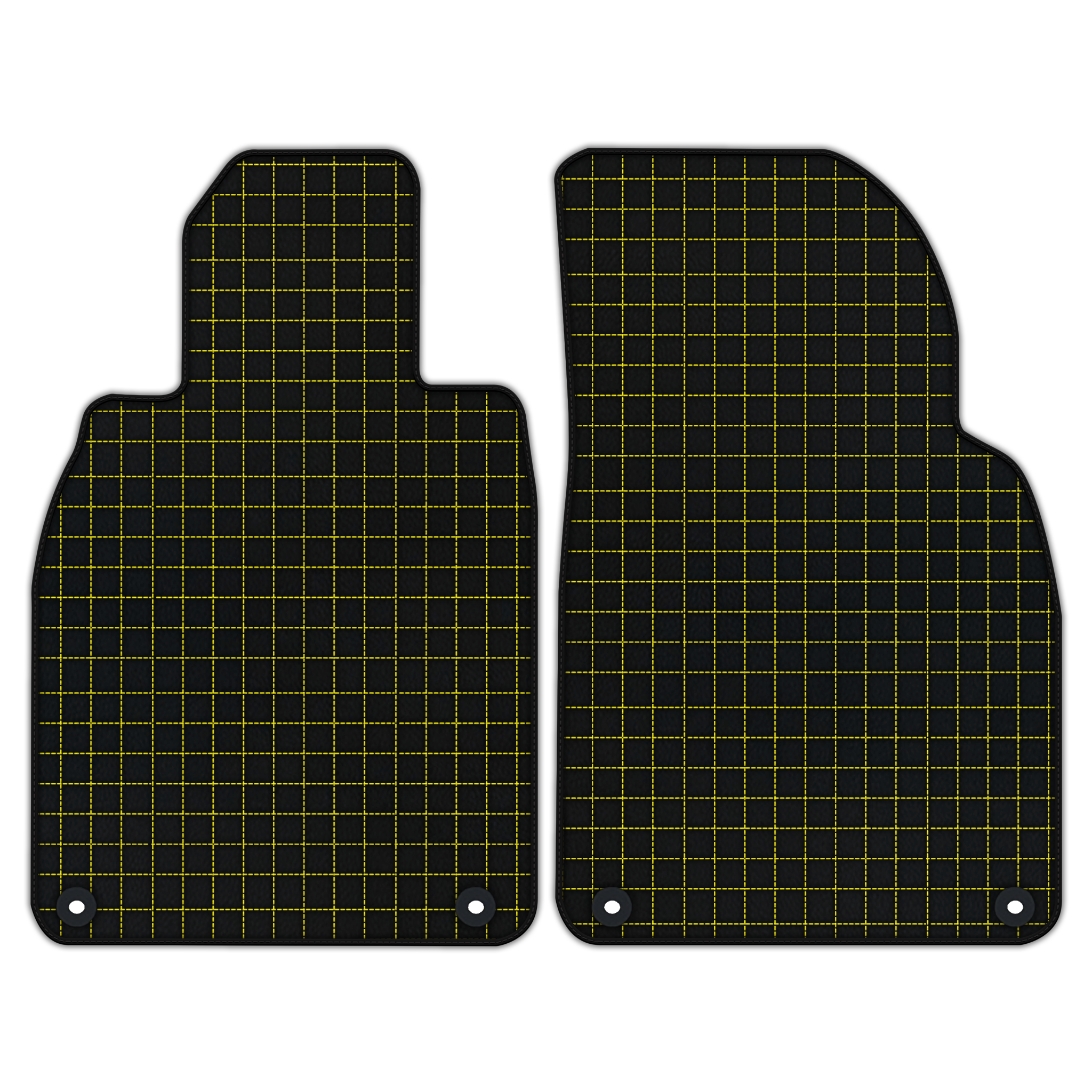 Customizable Leather Floor Mats with Square Pattern for Porsche Cayman 987 (2009-2012)