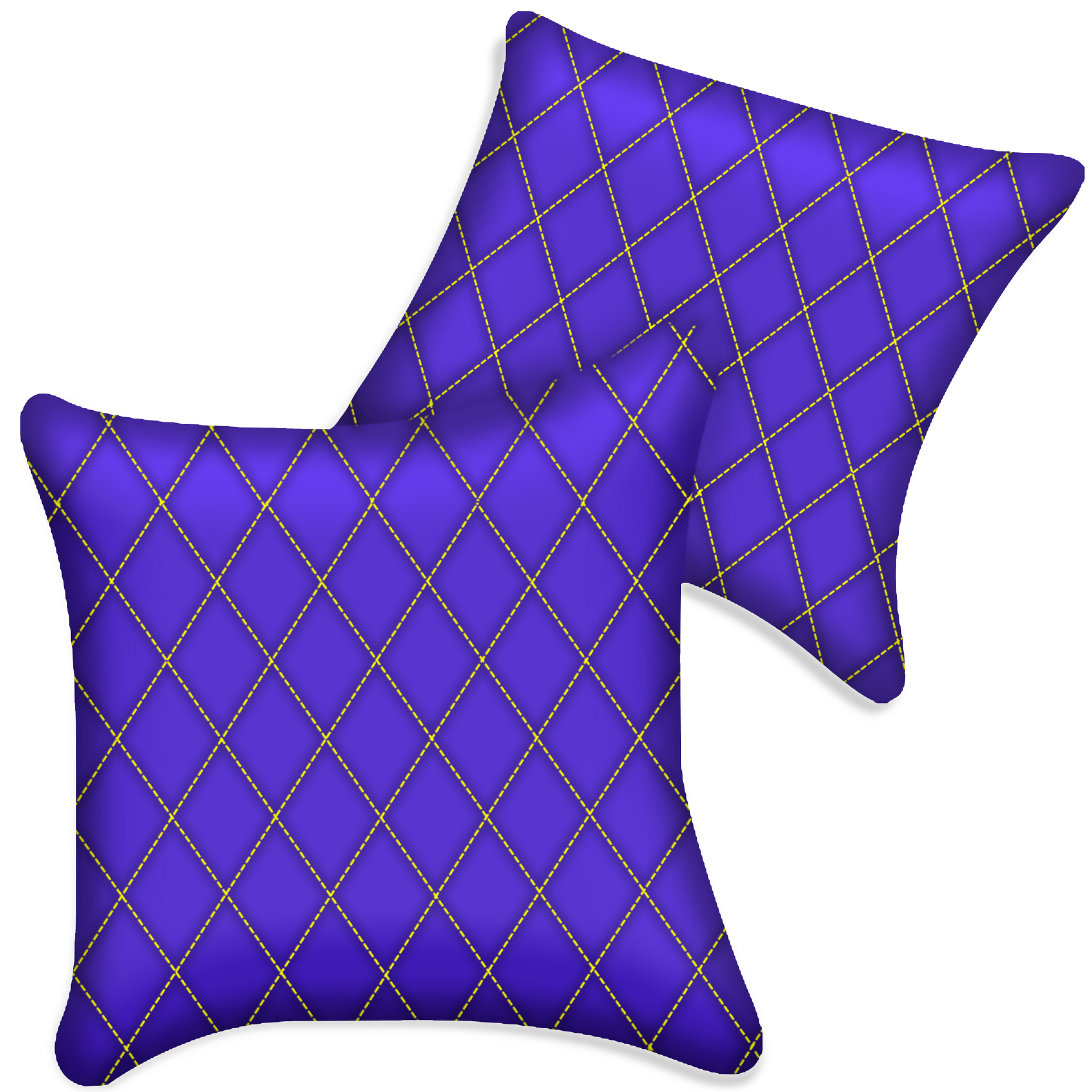 Customizable Purple Leather Pillows Set of 2 for All Vehicles | Single Diamond Pattern