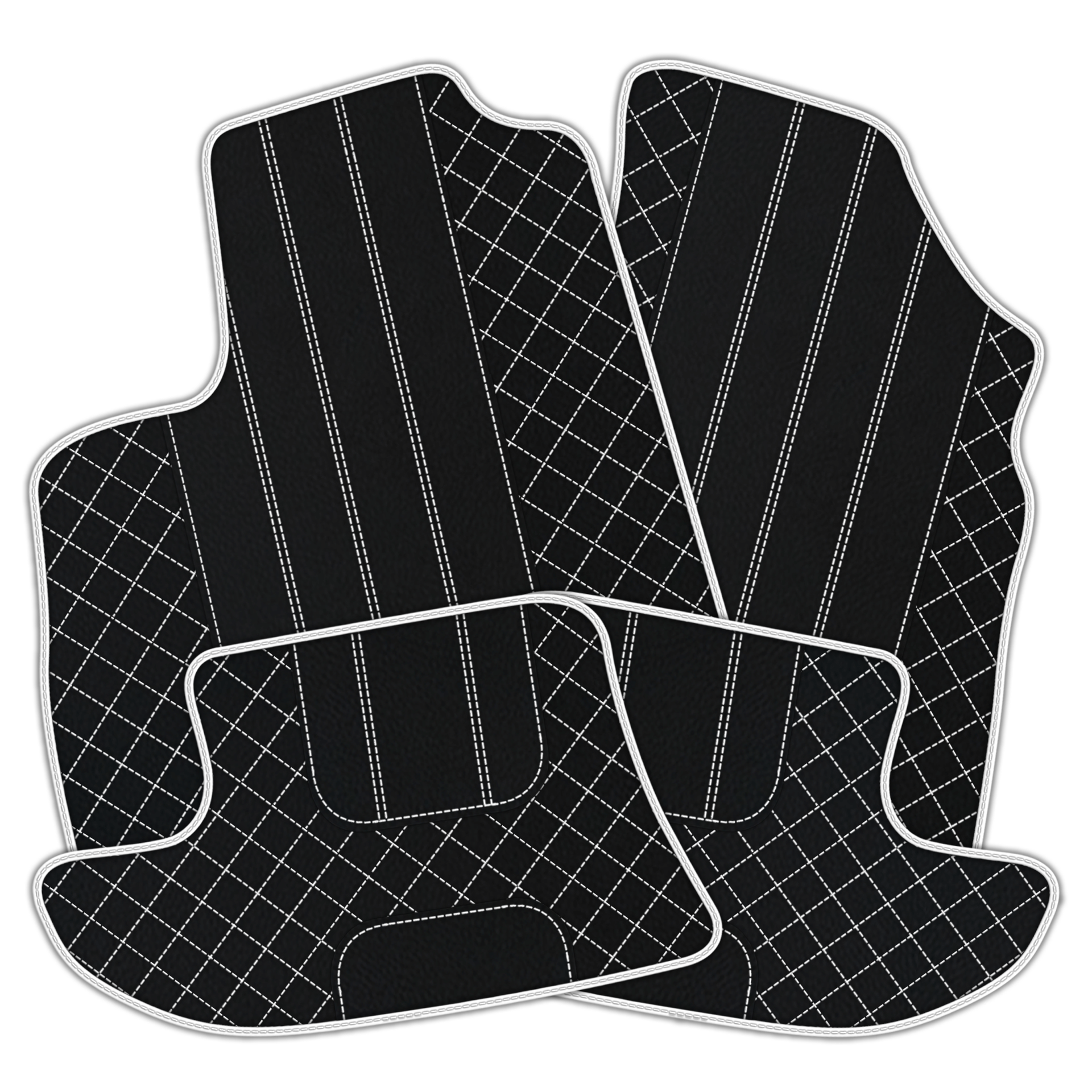 Black Leather Floor Mats for Bentley Continental GTC (2011-2018)