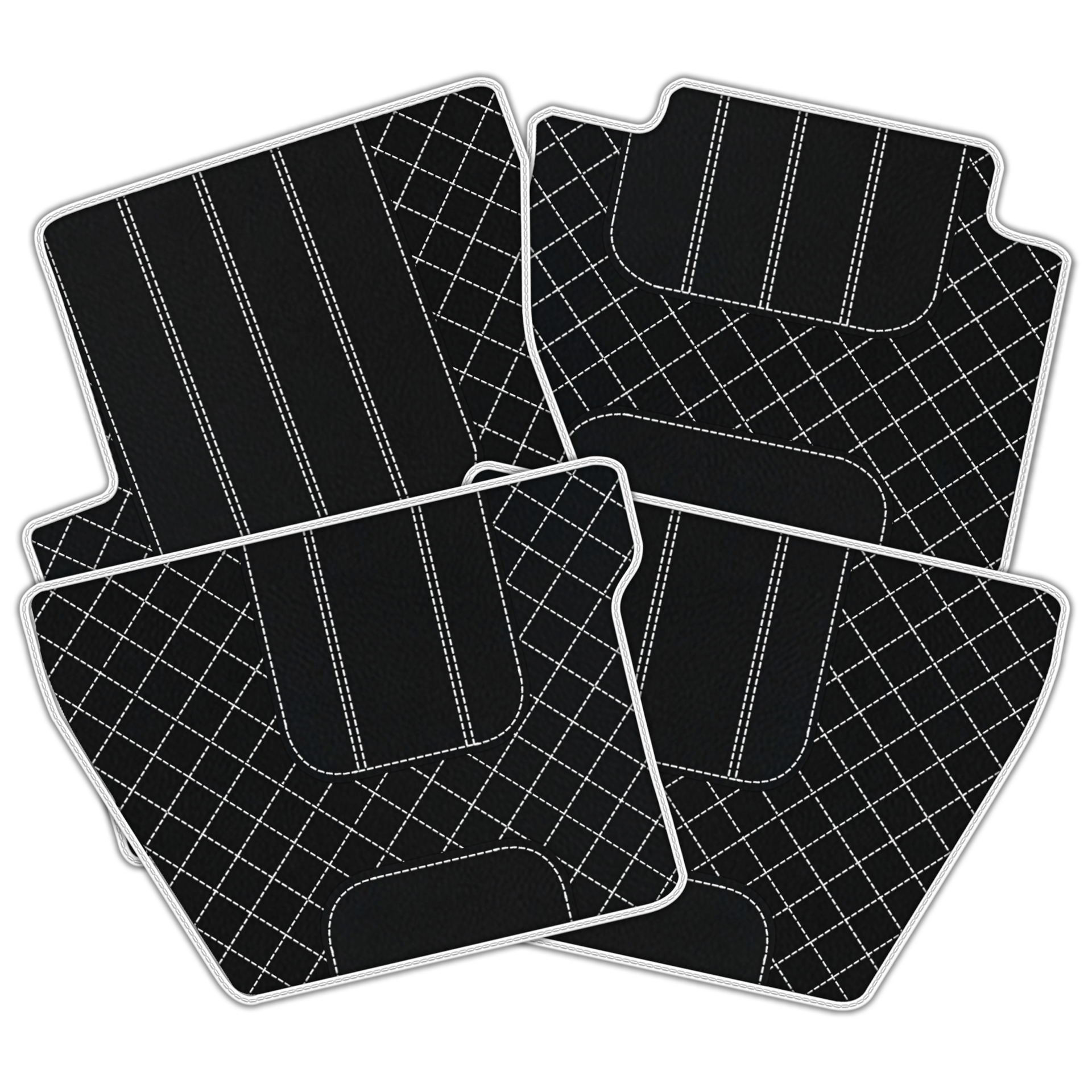 Black Leather Floor Mats for Bentley Flying Spur (2005-2013) | Luxury