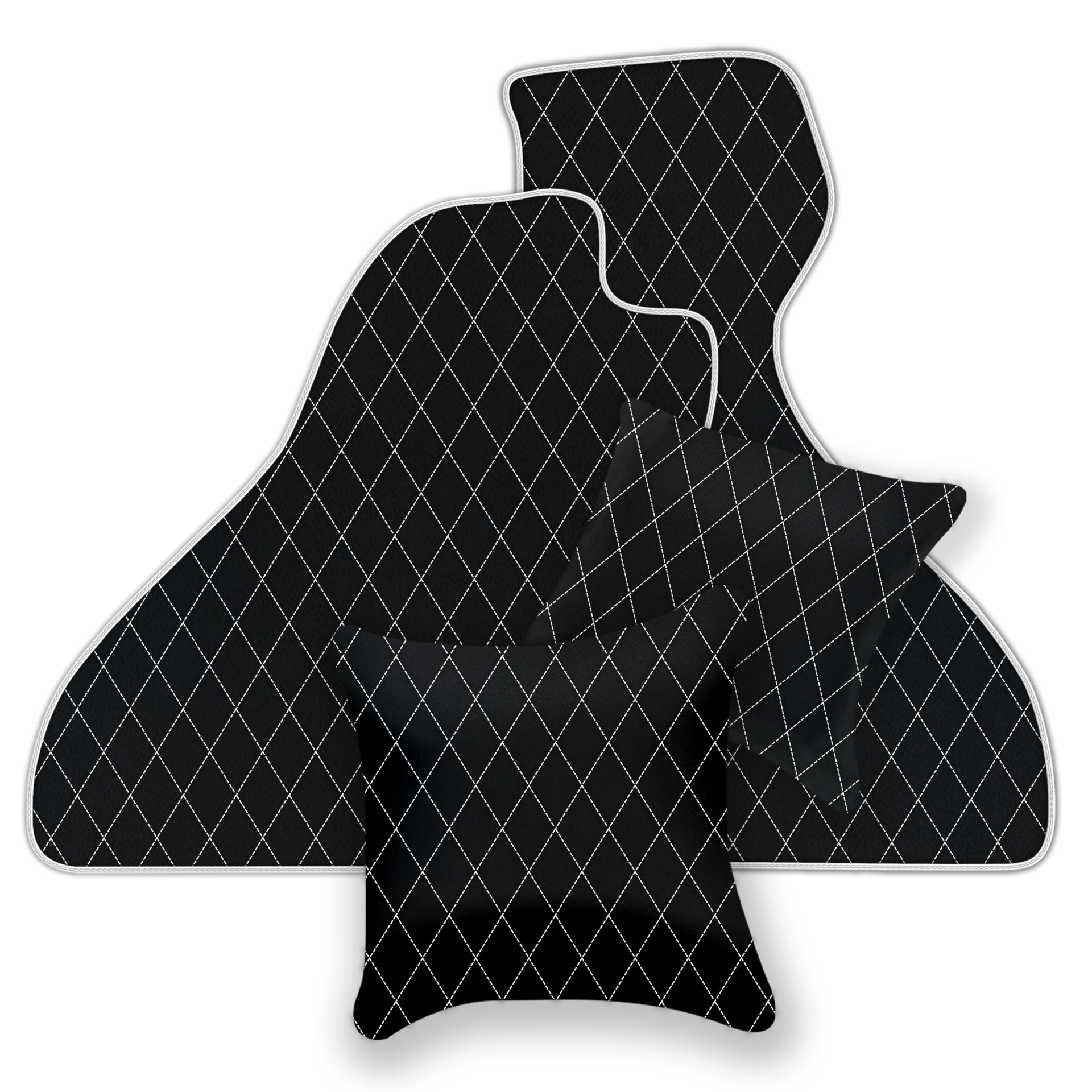 Premium Black Leather Floor Mats for Ferrari F8 Tributo (2019-2023)